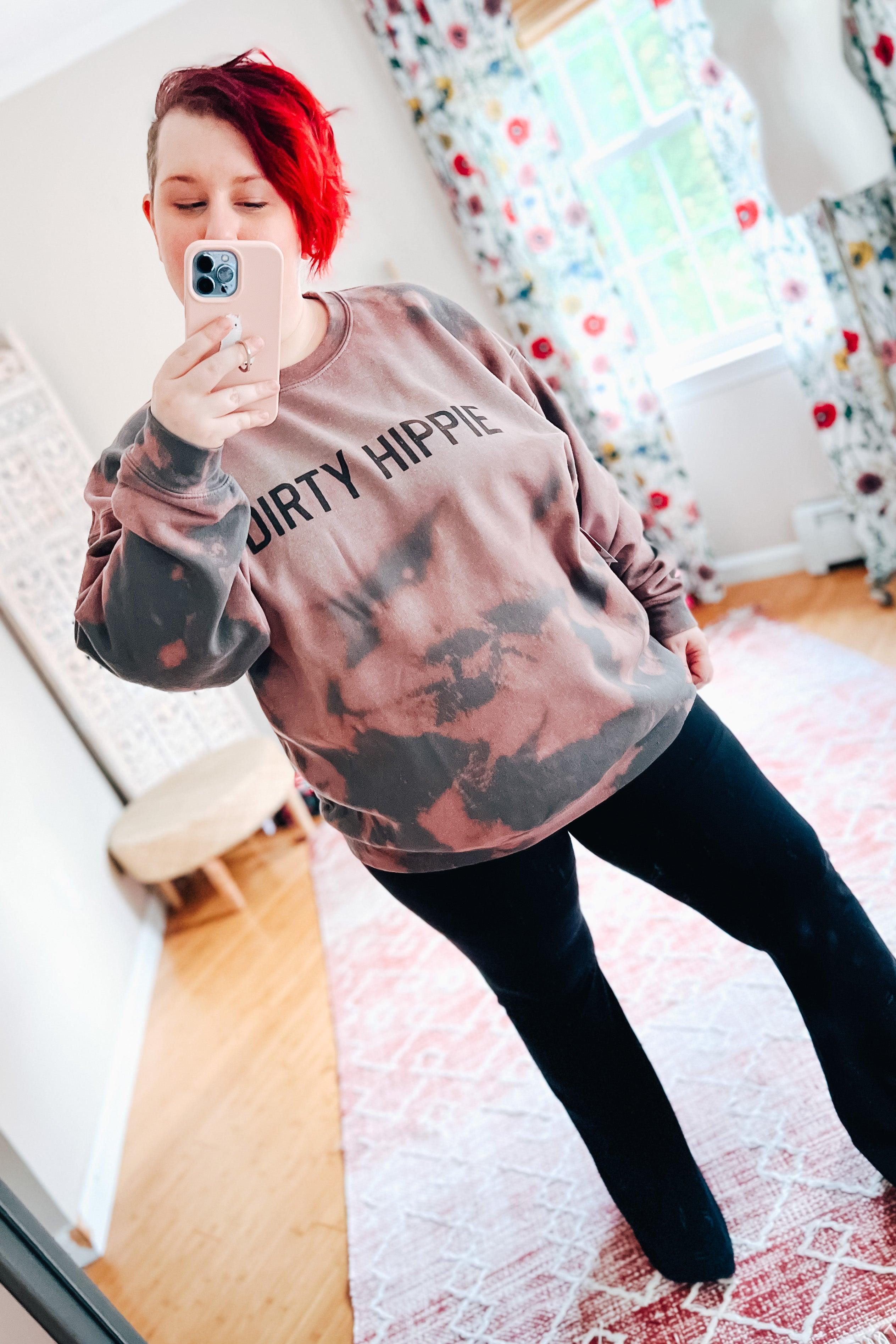 Dirty Hippie Bleached Sweatshirt - Atomic Wildflower