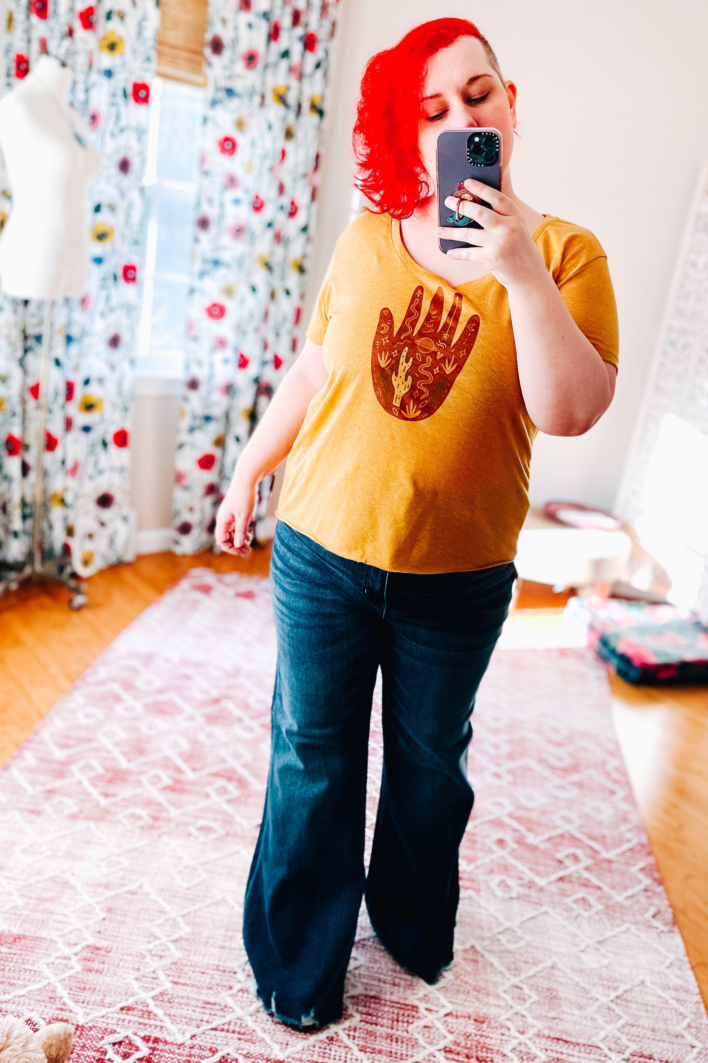 Bohemian Things Scoop Neck Tee - Atomic Wildflower