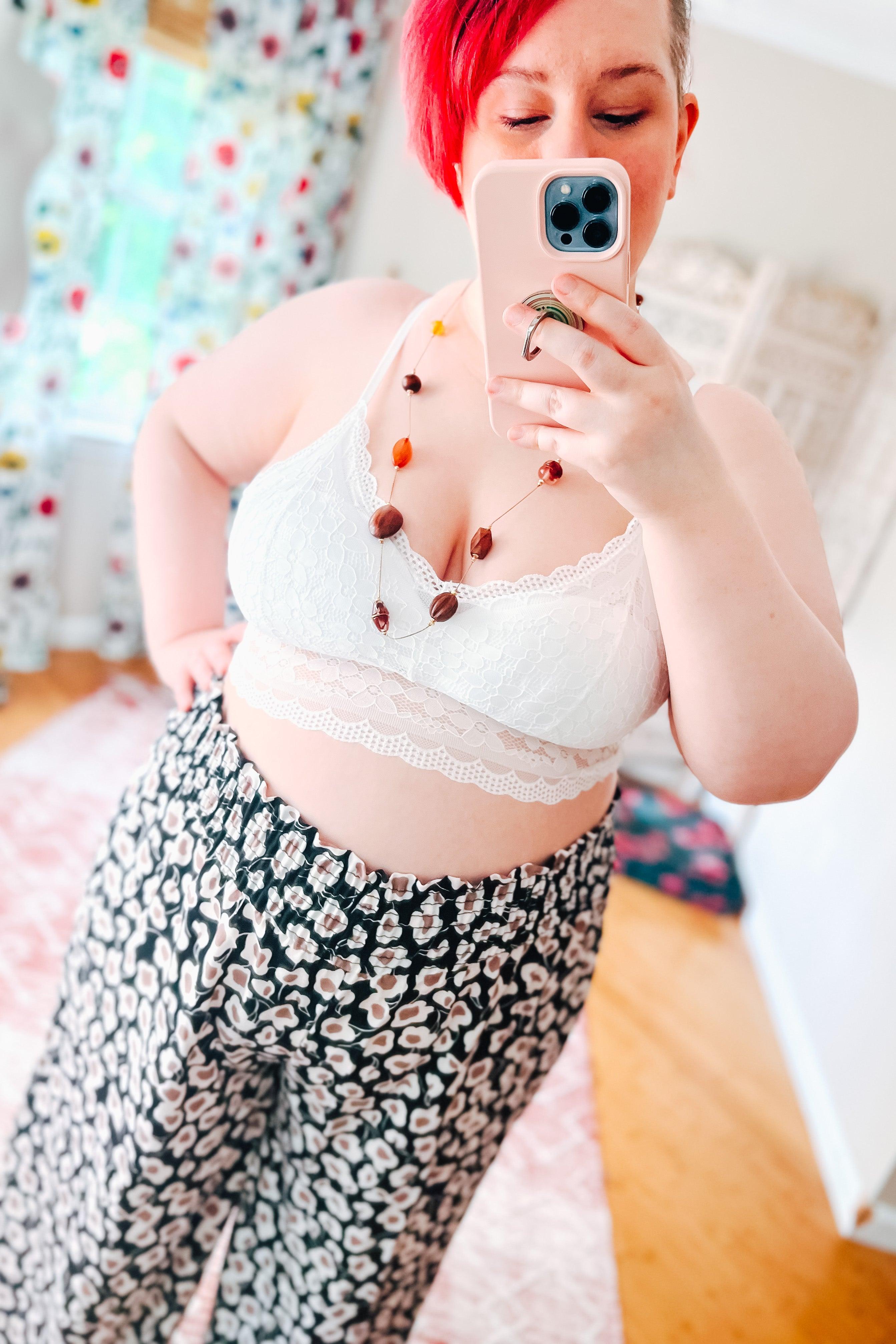 Miss Me Bralette • White - Atomic Wildflower