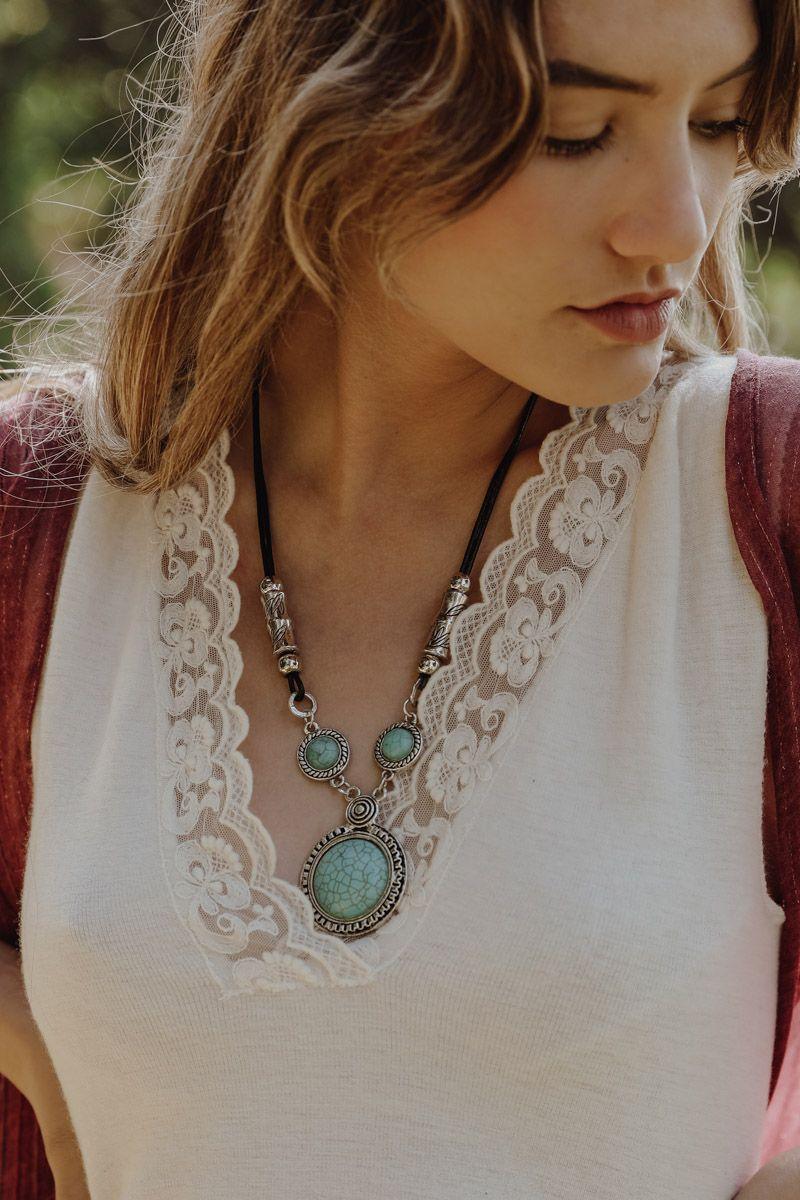 Triple Threat Turquoise Necklace - Atomic Wildflower