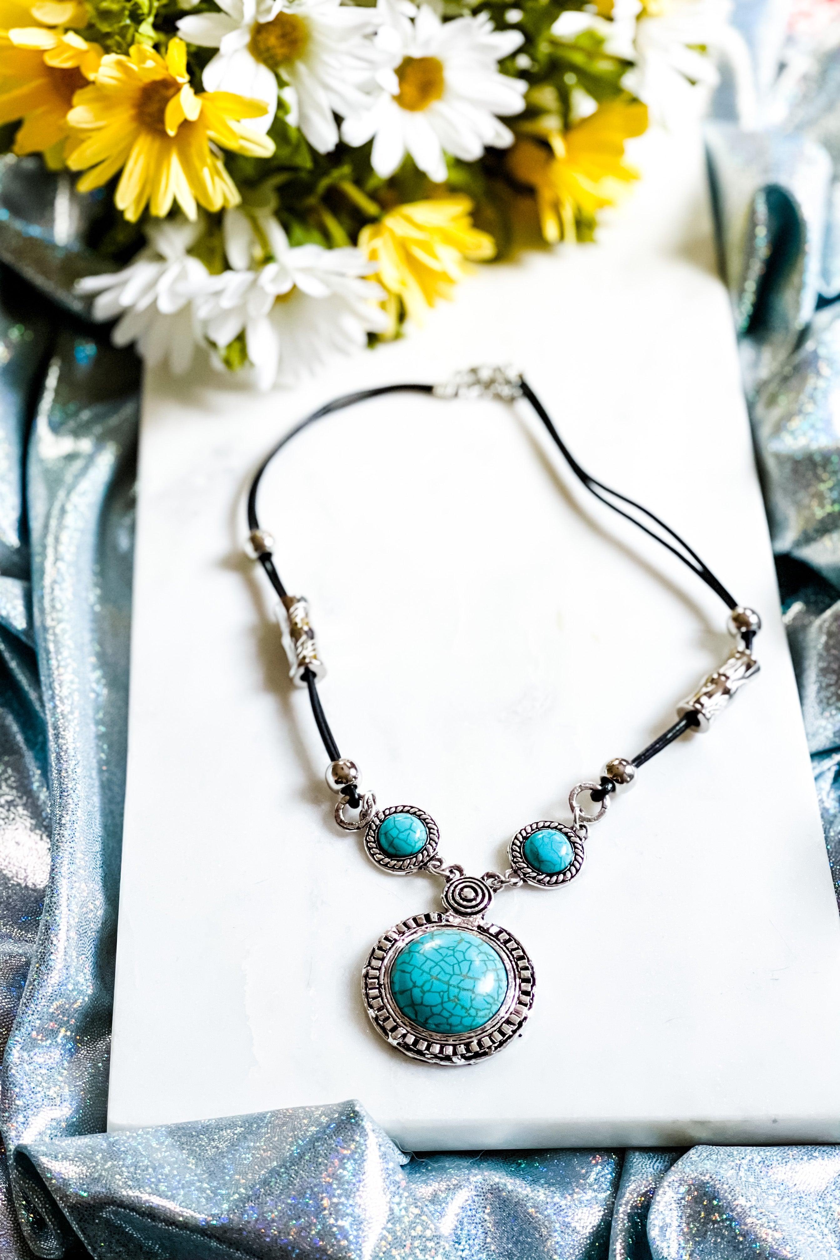 Triple Threat Turquoise Necklace - Atomic Wildflower