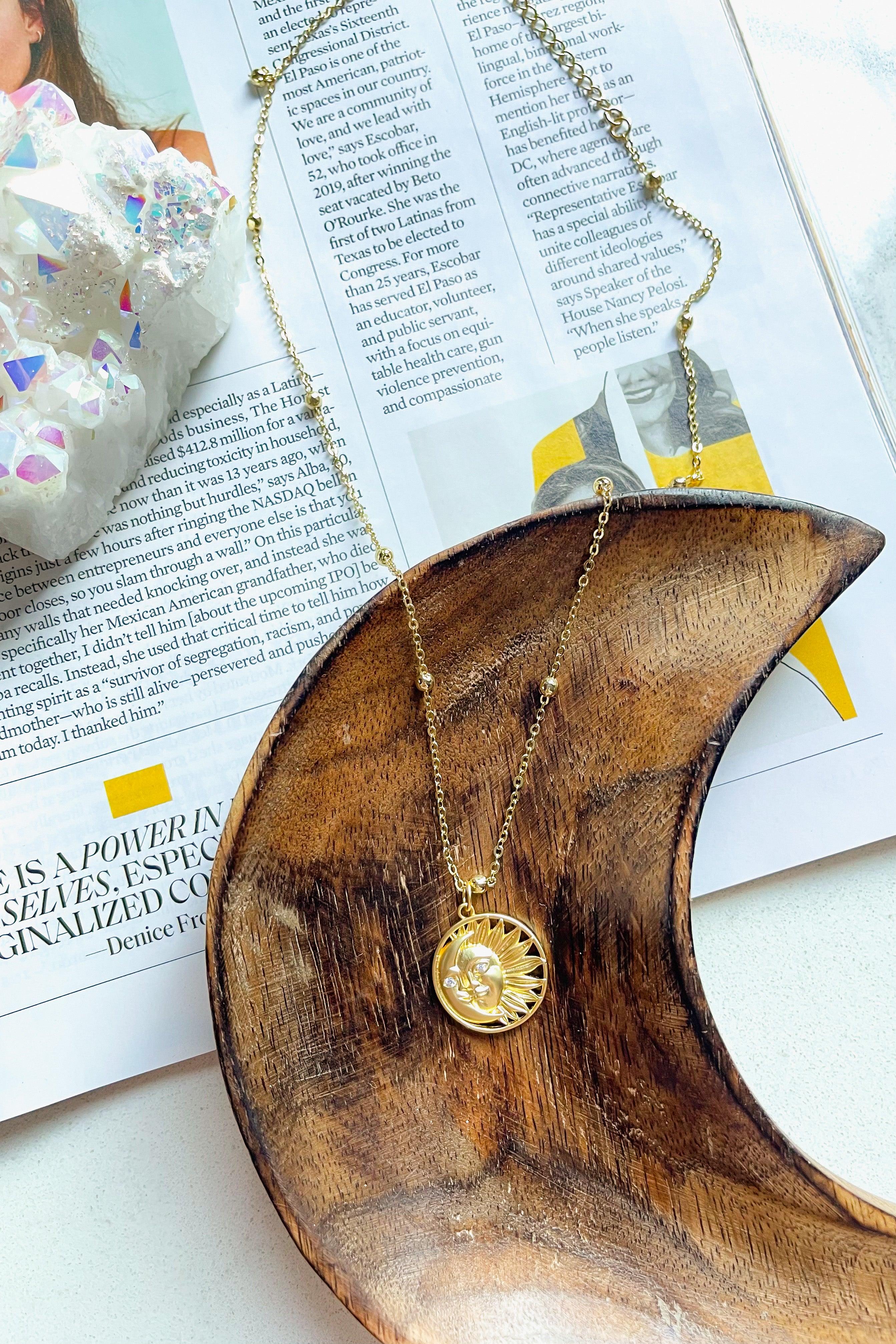 Selene Sun + Moon Necklace - Atomic Wildflower