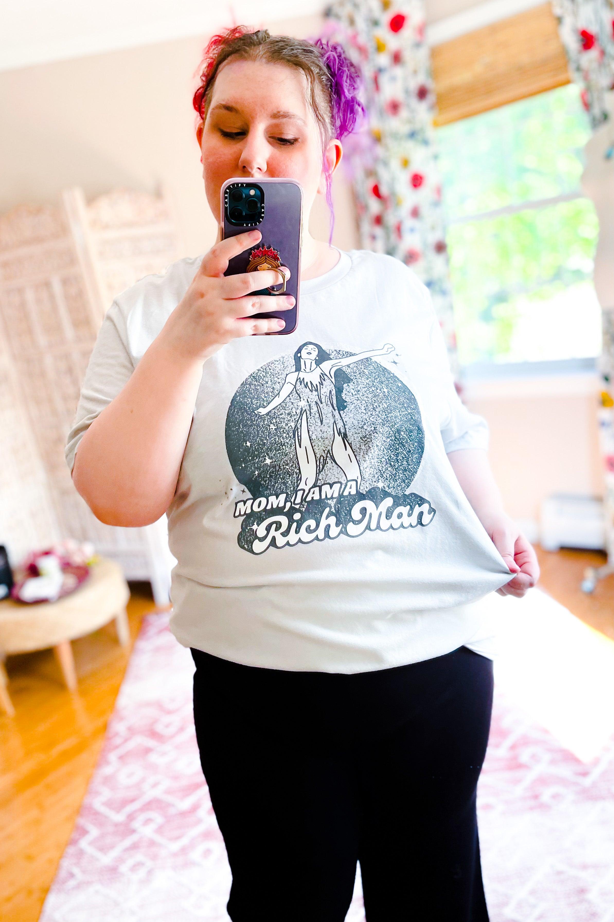 Mom, I Am a Rich Man Graphic Tee - Atomic Wildflower