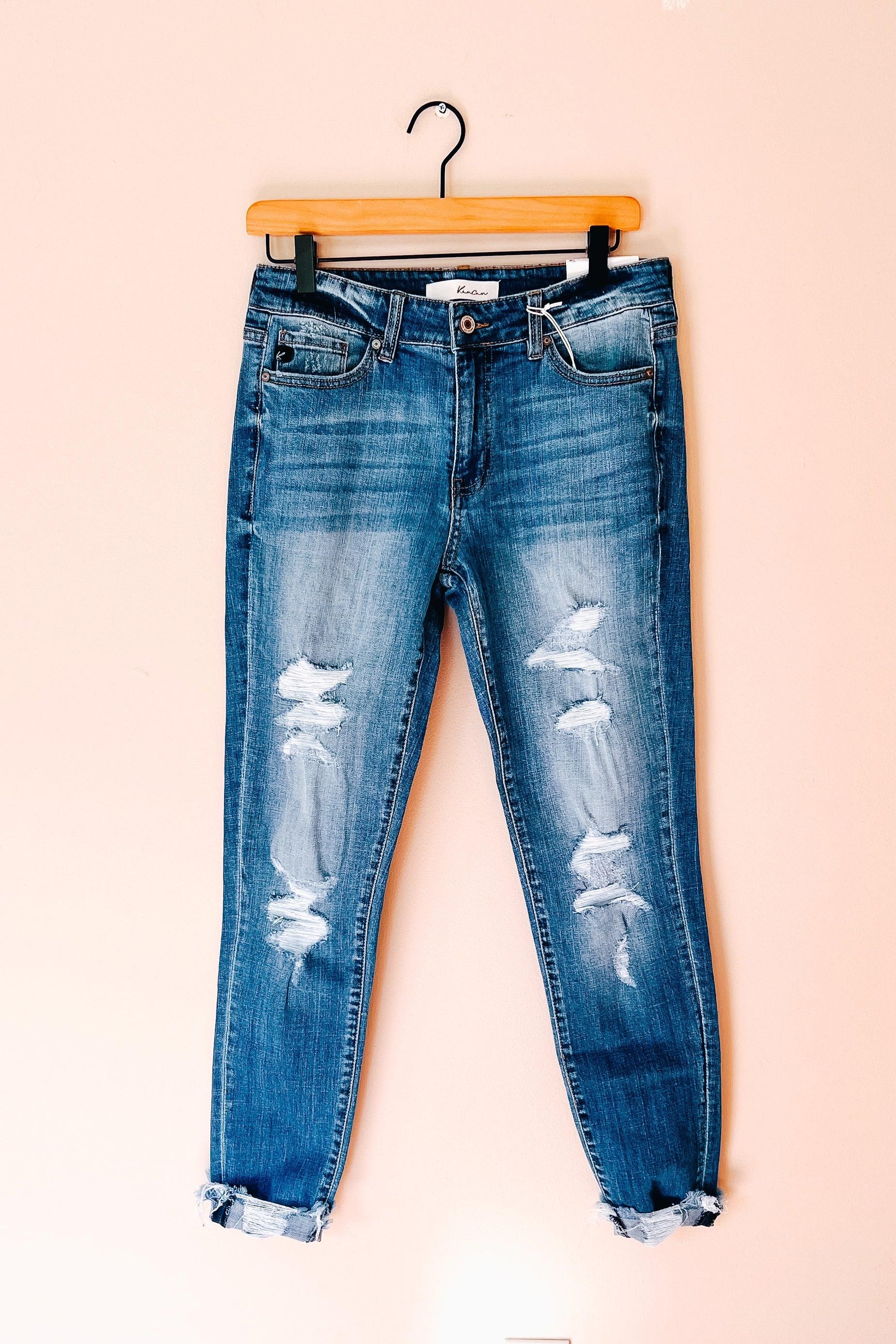 Take On Me Distressed Skinny Jeans - Atomic Wildflower