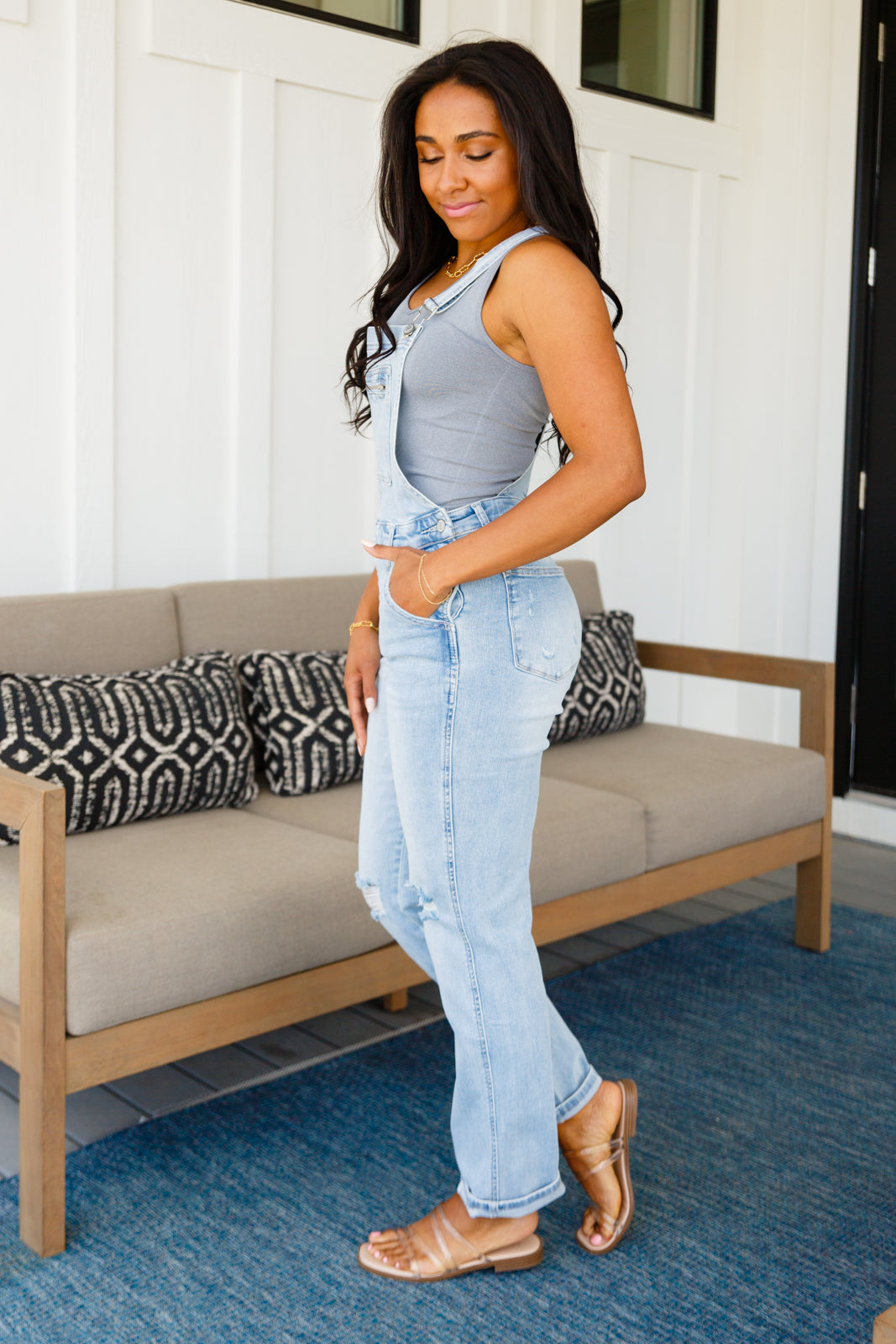 Standard Issue Seamless Longline Tank • Heather Grey - Atomic Wildflower