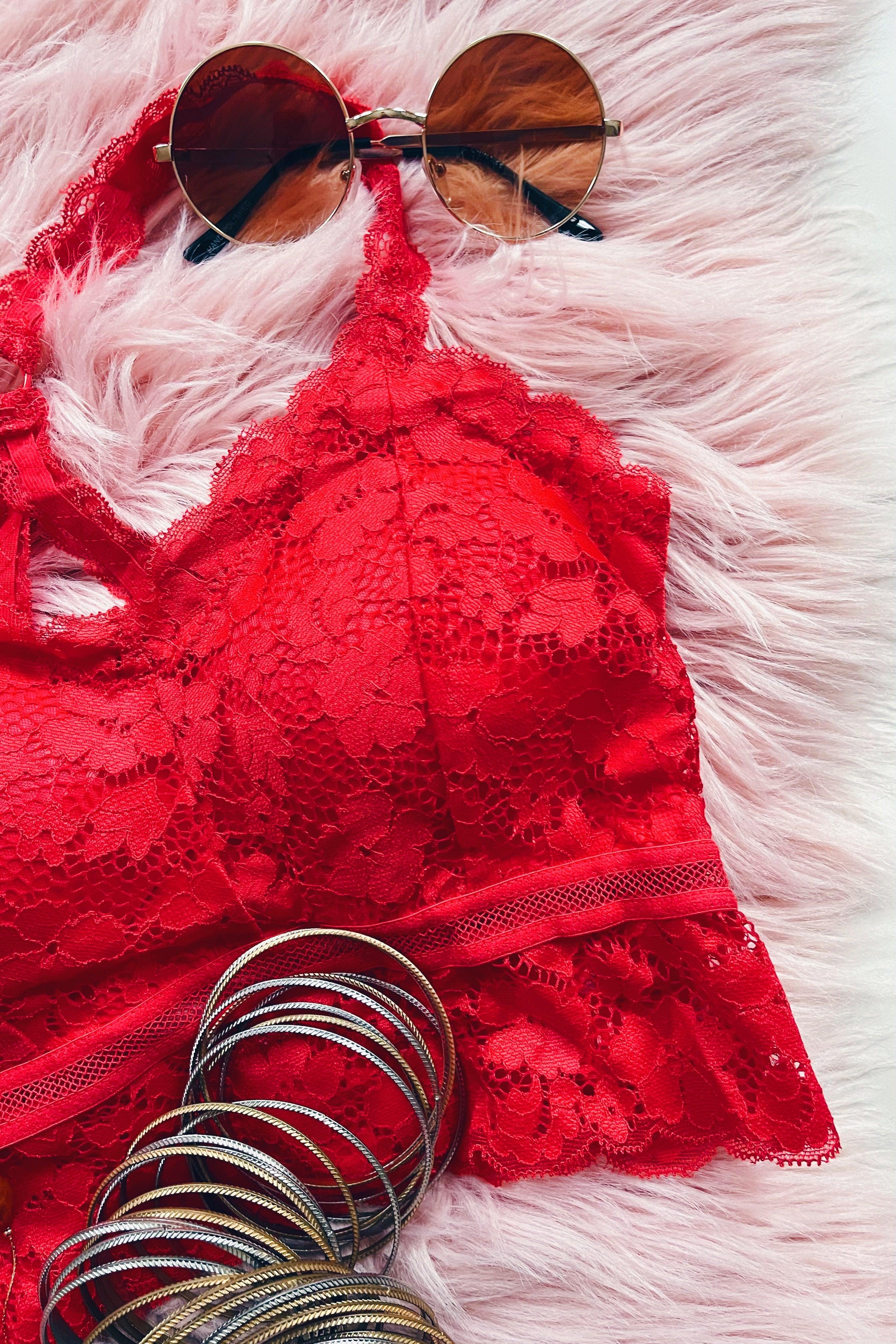 These Dreams Lace Bralette • Red - Atomic Wildflower