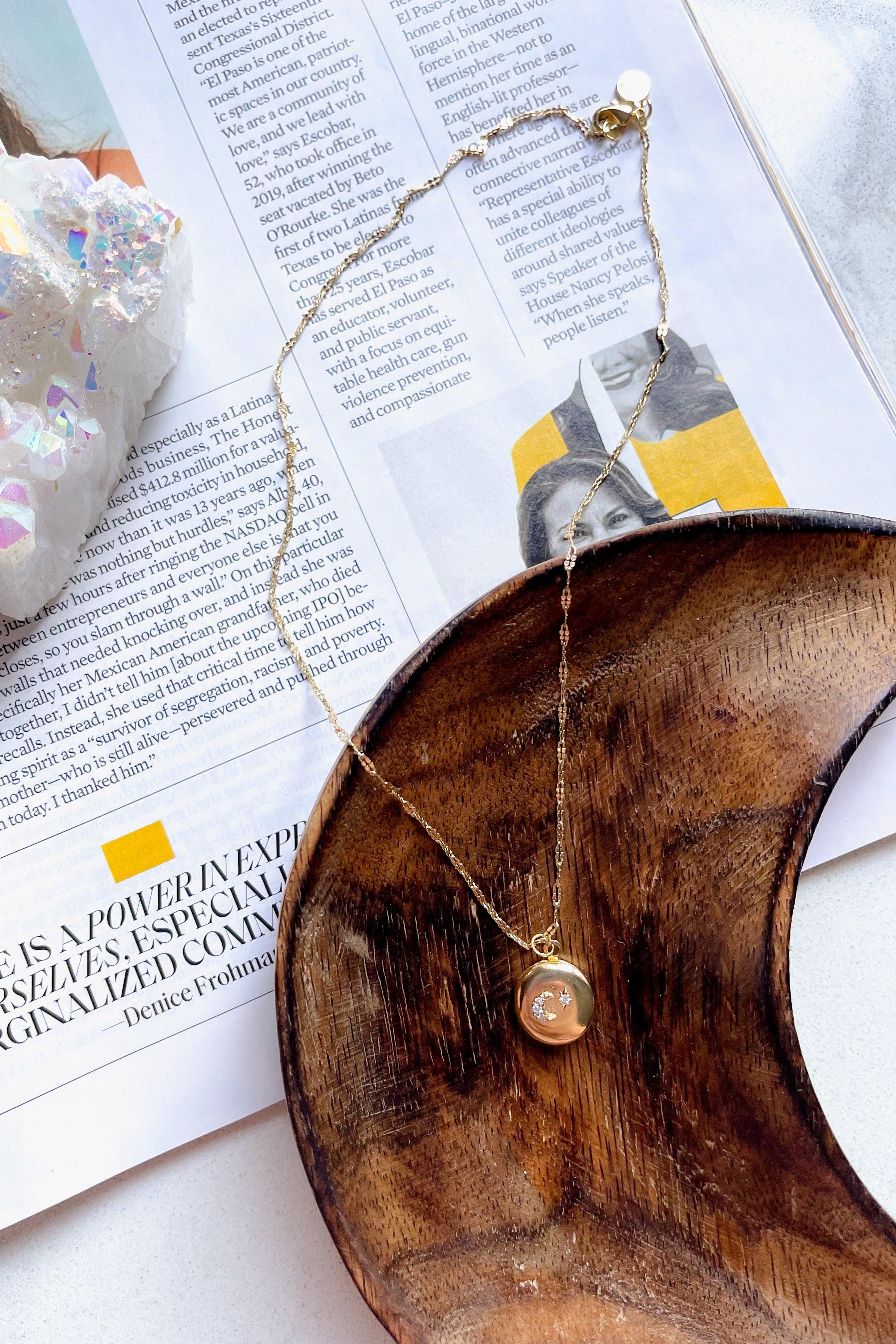 Luna Lunar Locket Necklace - Atomic Wildflower