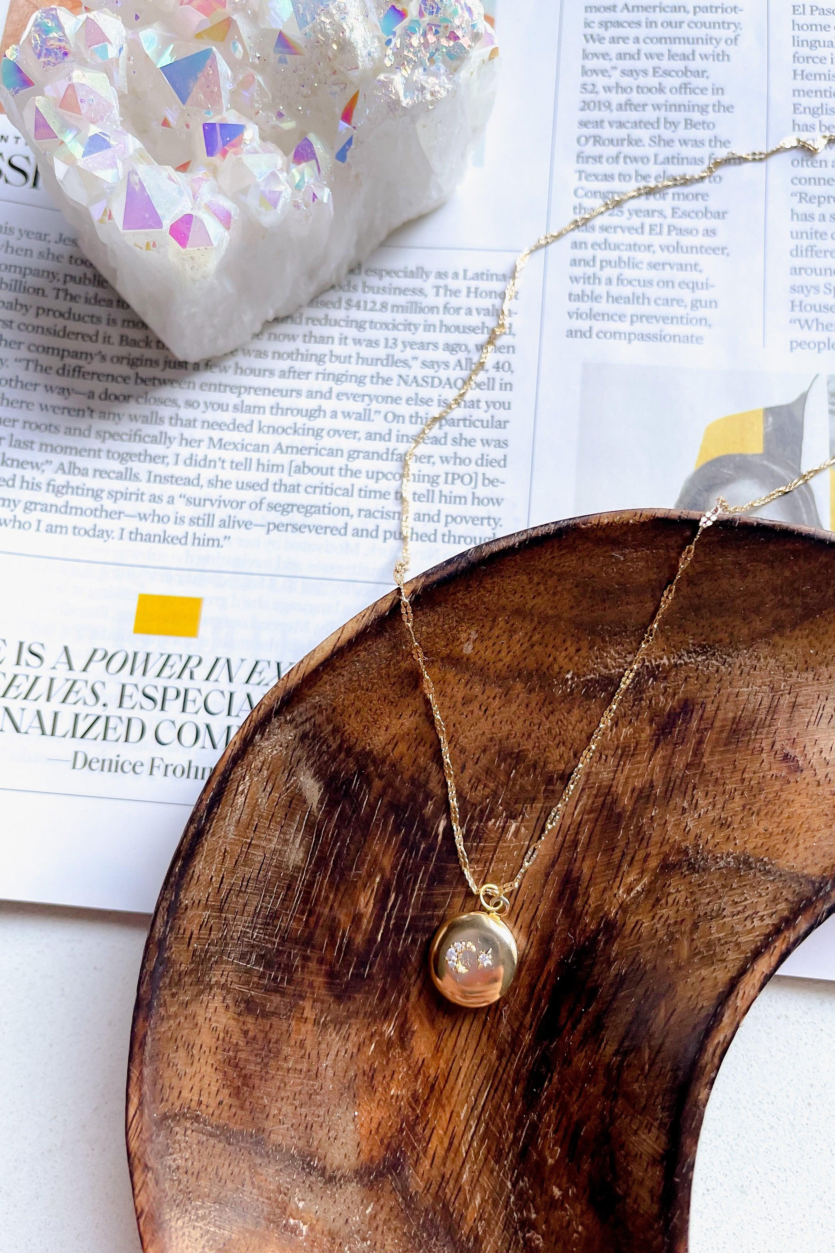 Luna Lunar Locket Necklace - Atomic Wildflower