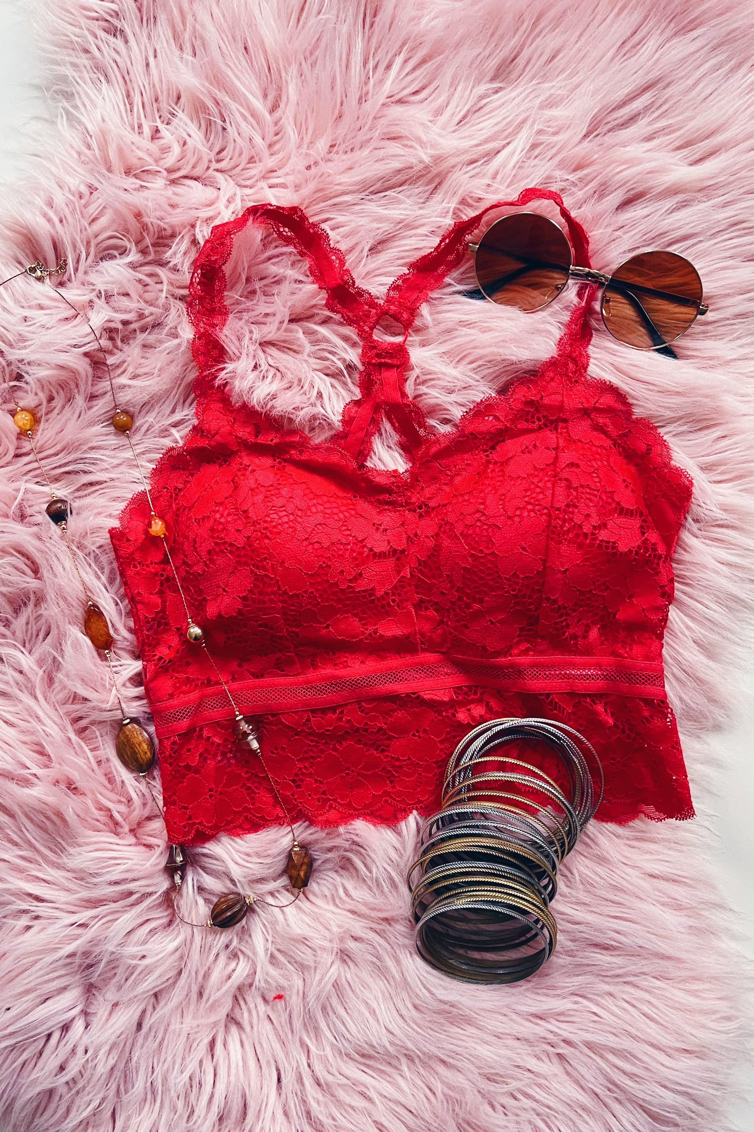 These Dreams Lace Bralette • Red - Atomic Wildflower