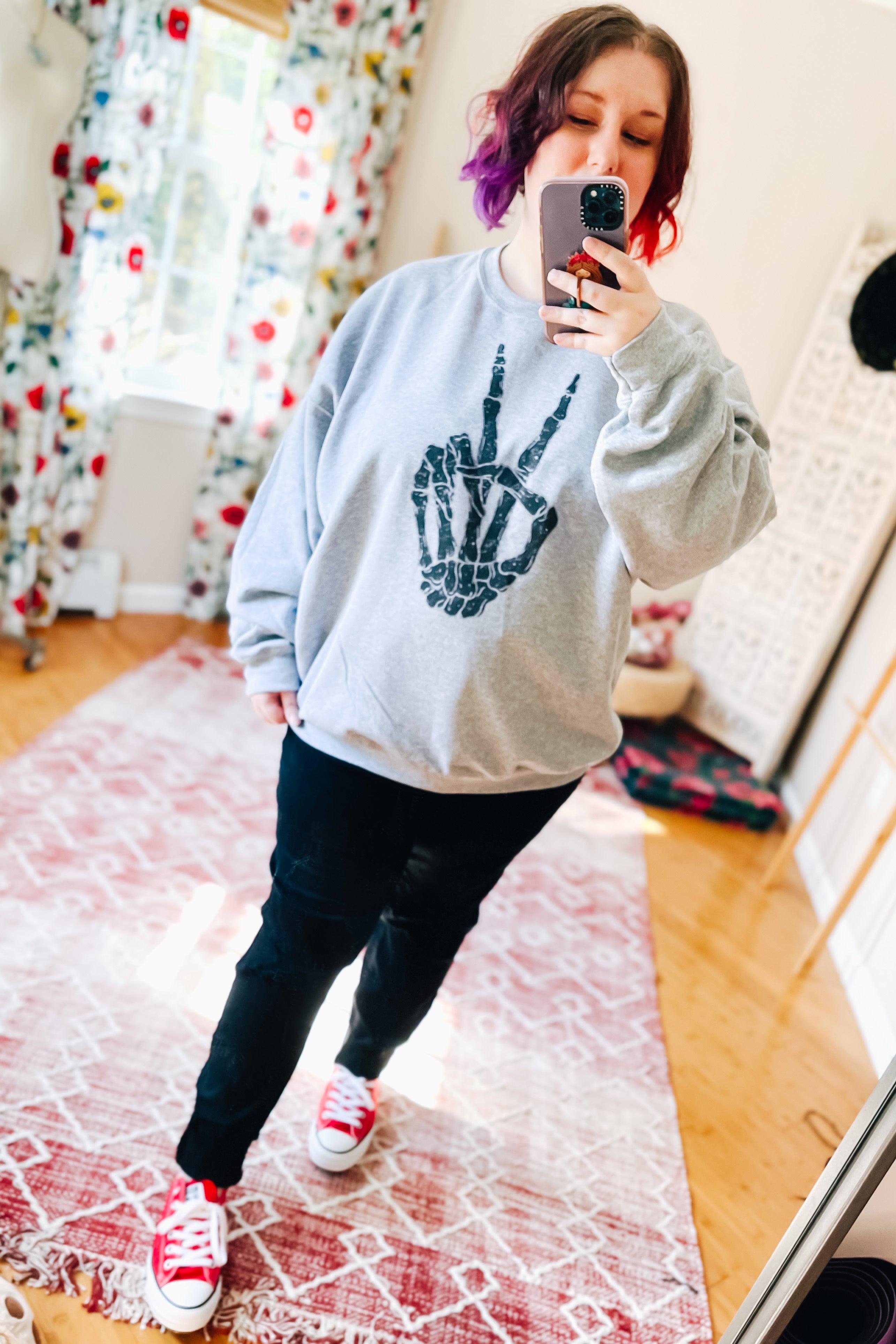 Peace Out Hippie Sweatshirt - Atomic Wildflower