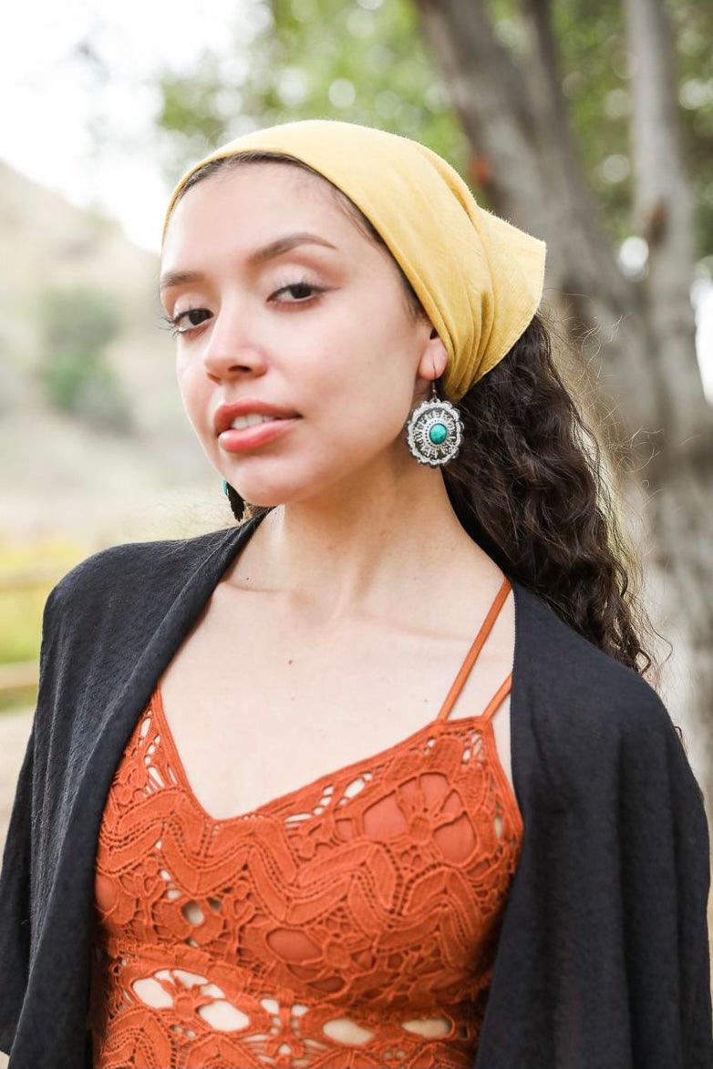 Rustic Flower Power Drop Earrings - Atomic Wildflower