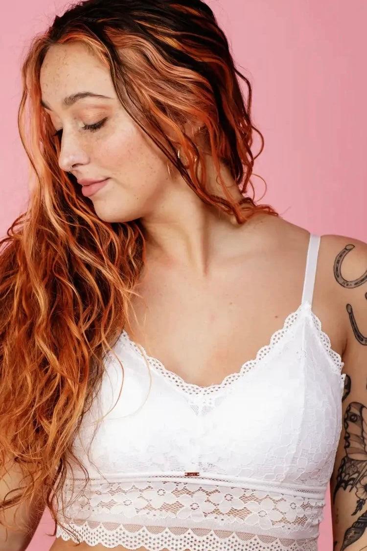 Miss Me Bralette • White - Atomic Wildflower