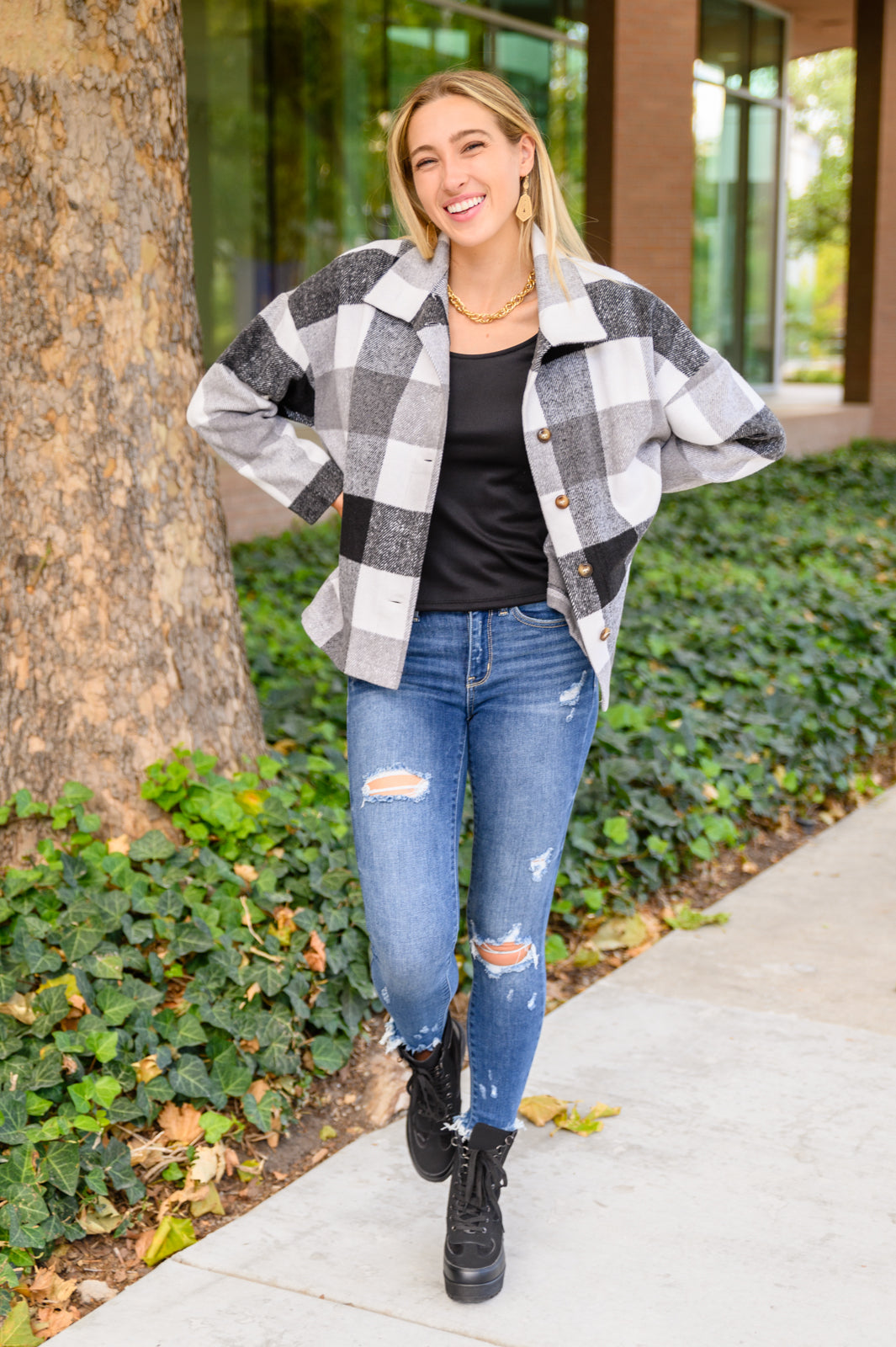 Can You Believe It Basic Long Sleeve Top • Black