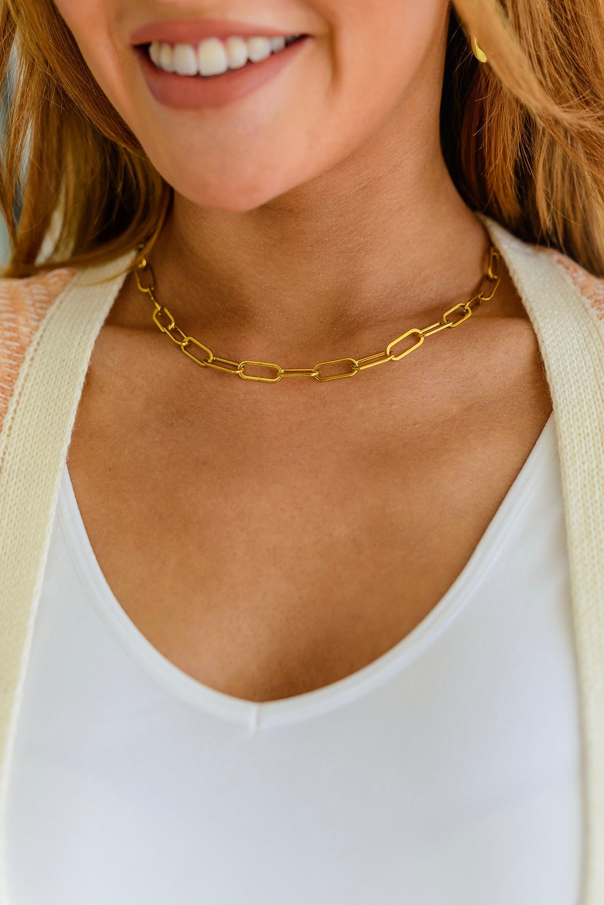 Classic Paper Clip Chain Necklace - Atomic Wildflower