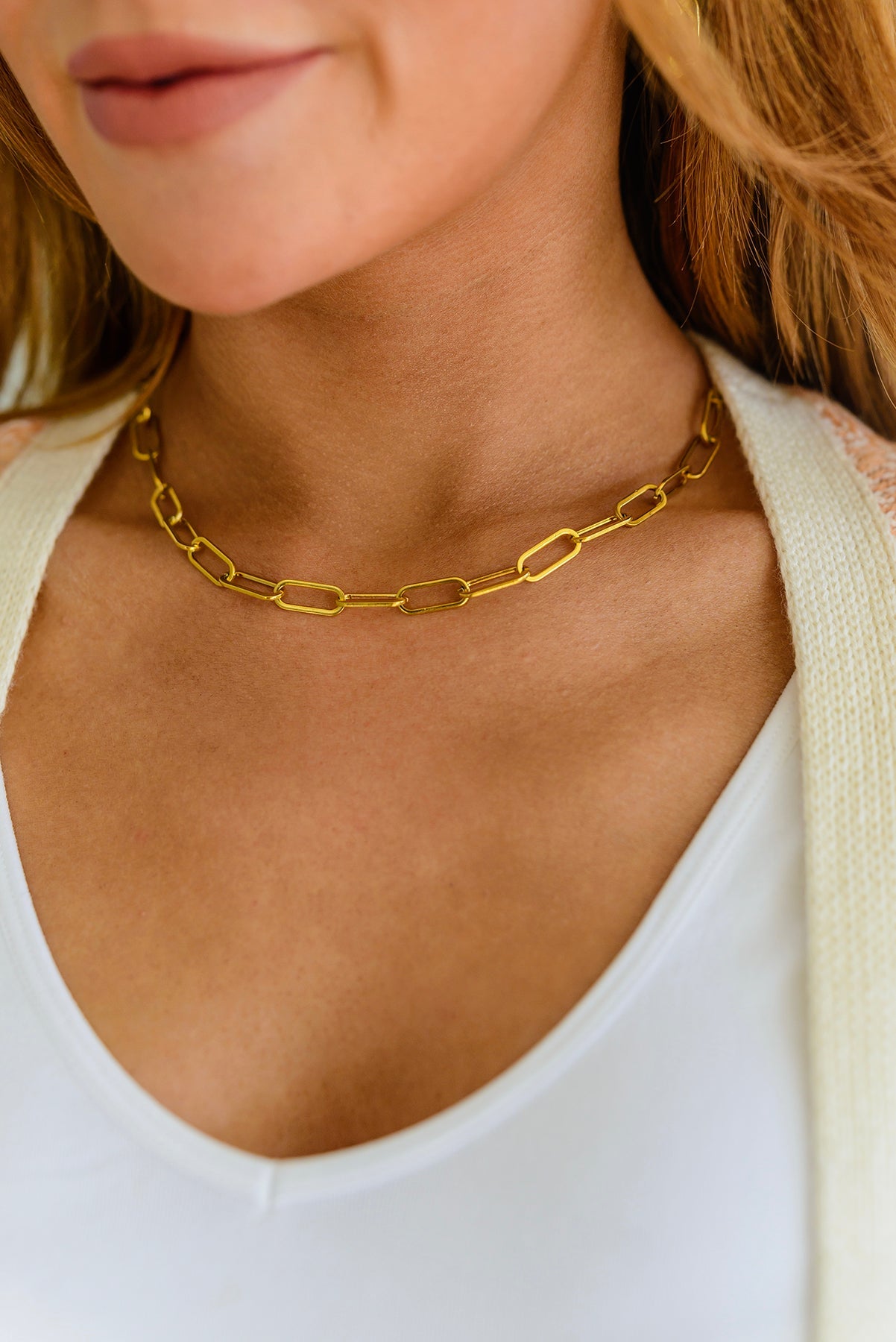 Classic Paper Clip Chain Necklace - Atomic Wildflower