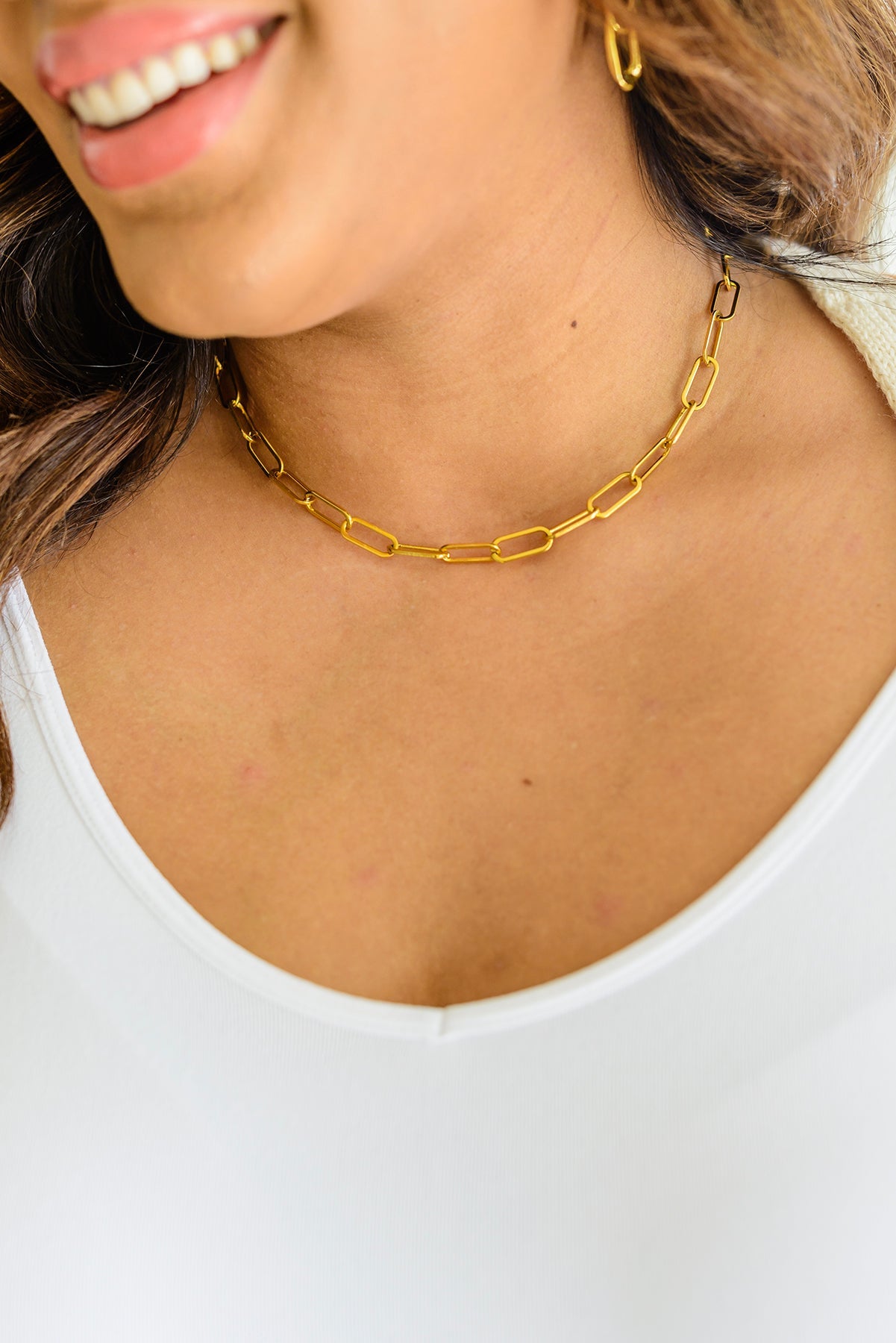 Classic Paper Clip Chain Necklace - Atomic Wildflower