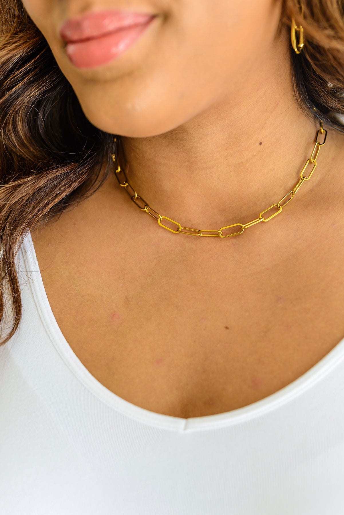 Classic Paper Clip Chain Necklace - Atomic Wildflower