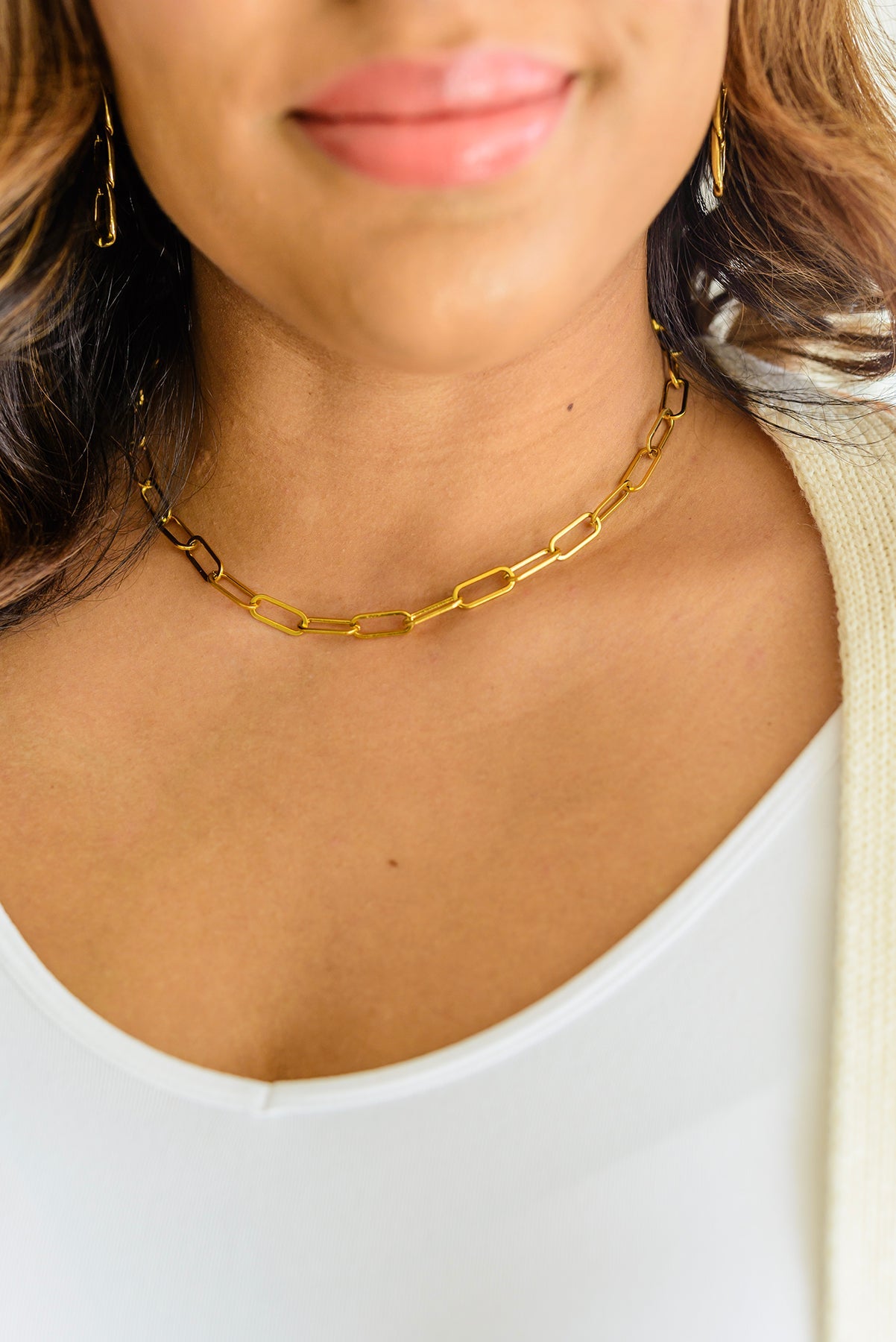 Classic Paper Clip Chain Necklace - Atomic Wildflower