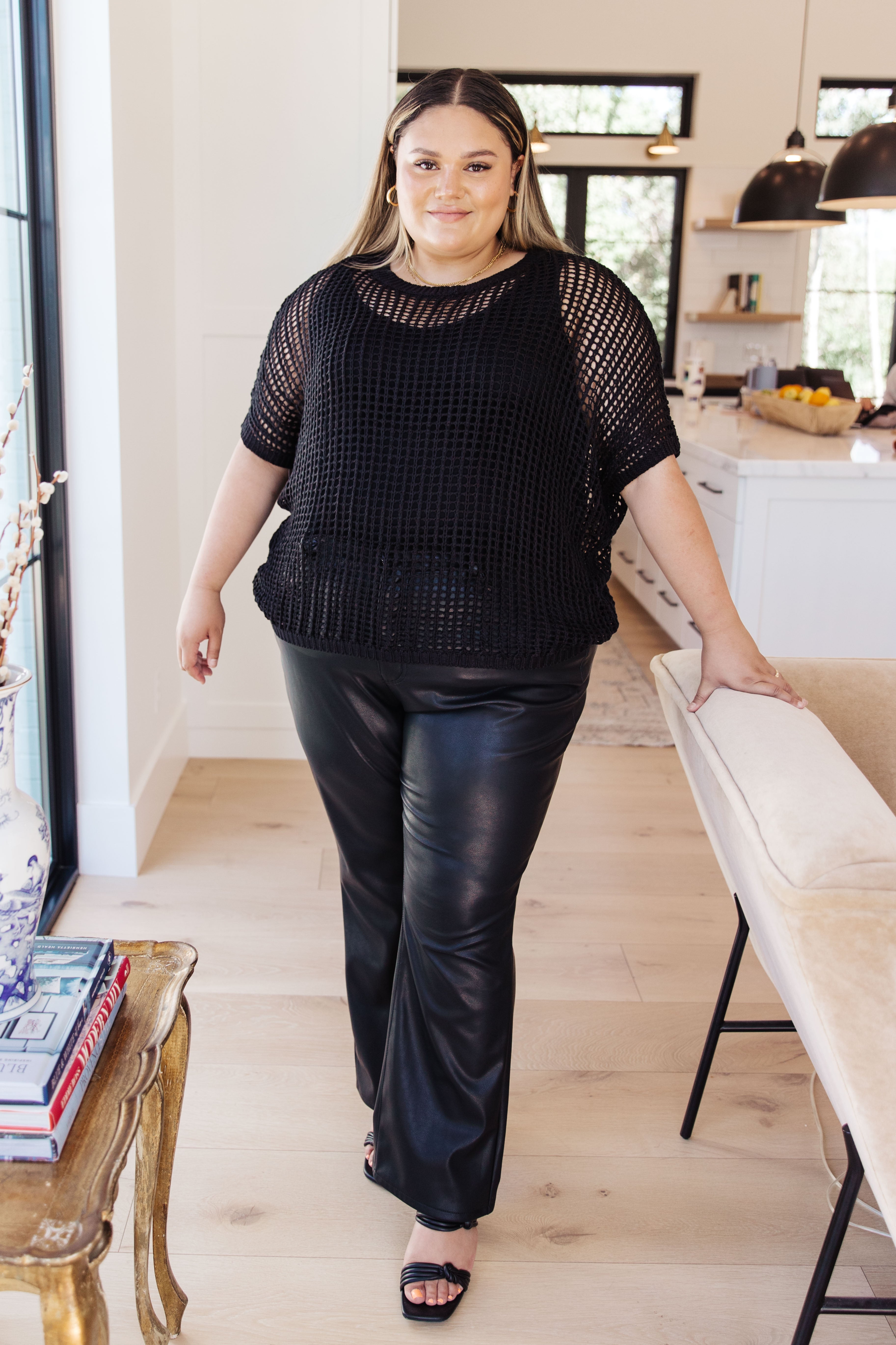Coastal Dreams Fishnet Top • Black