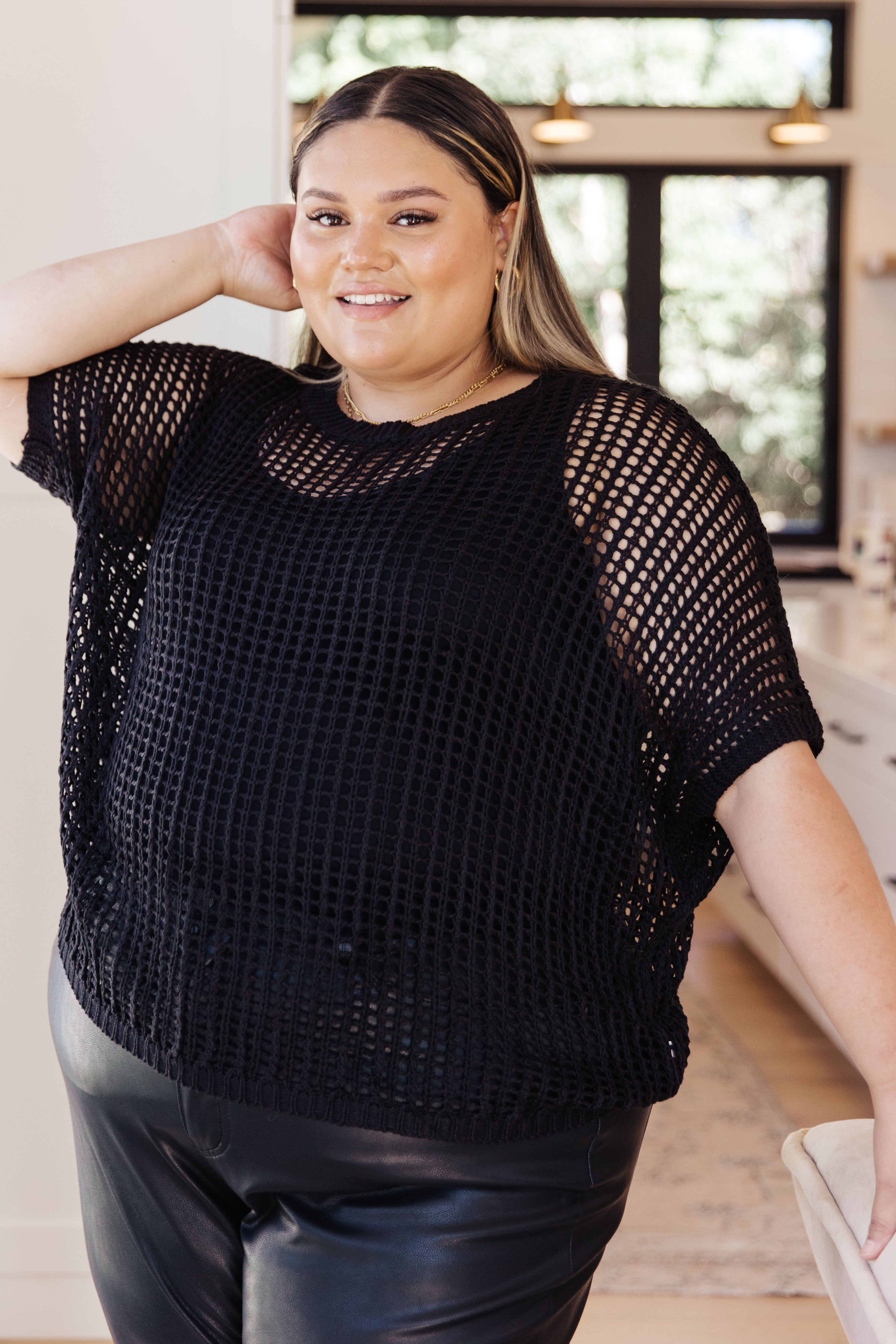 Coastal Dreams Fishnet Top • Black
