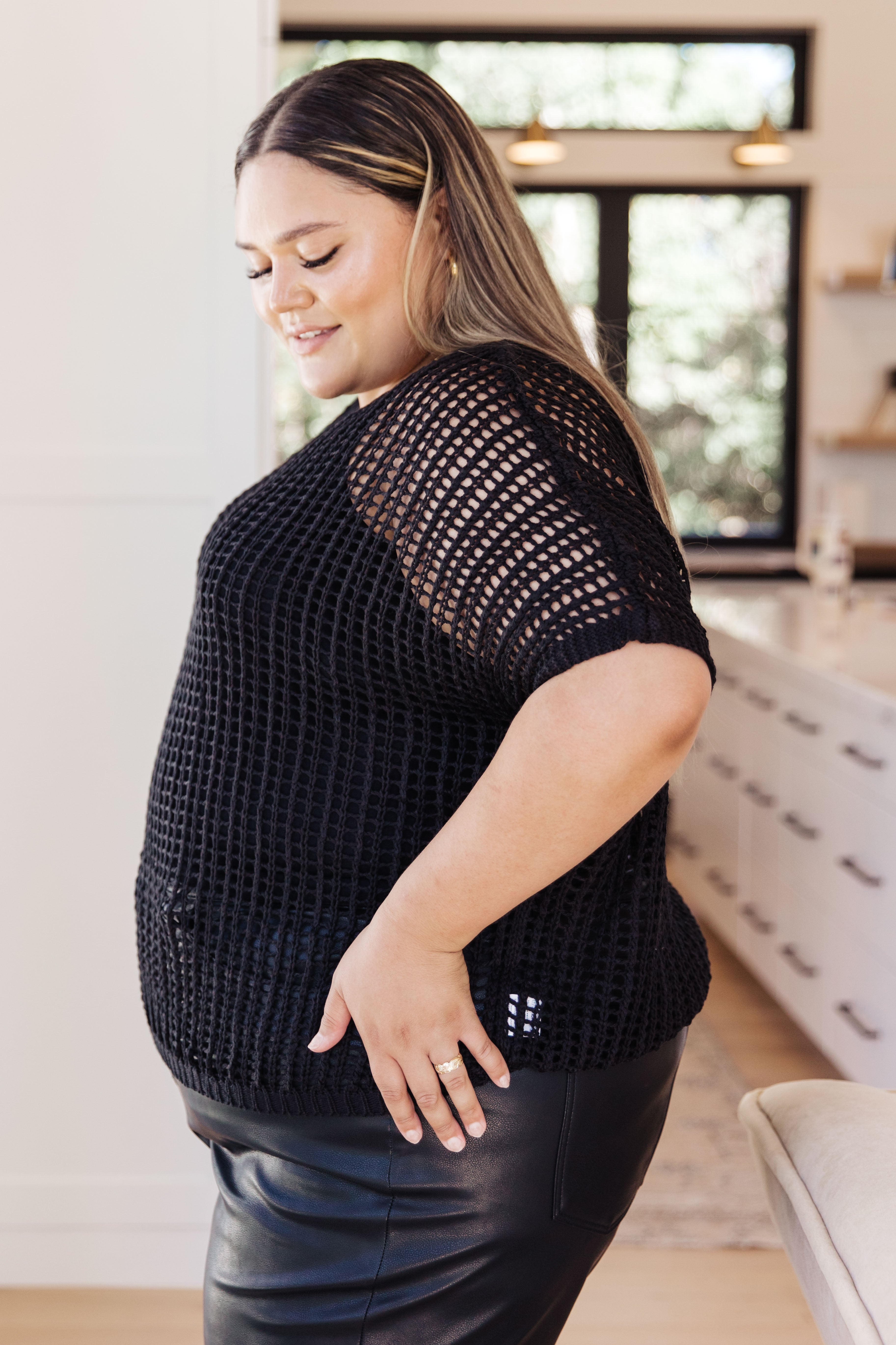 Coastal Dreams Fishnet Top • Black