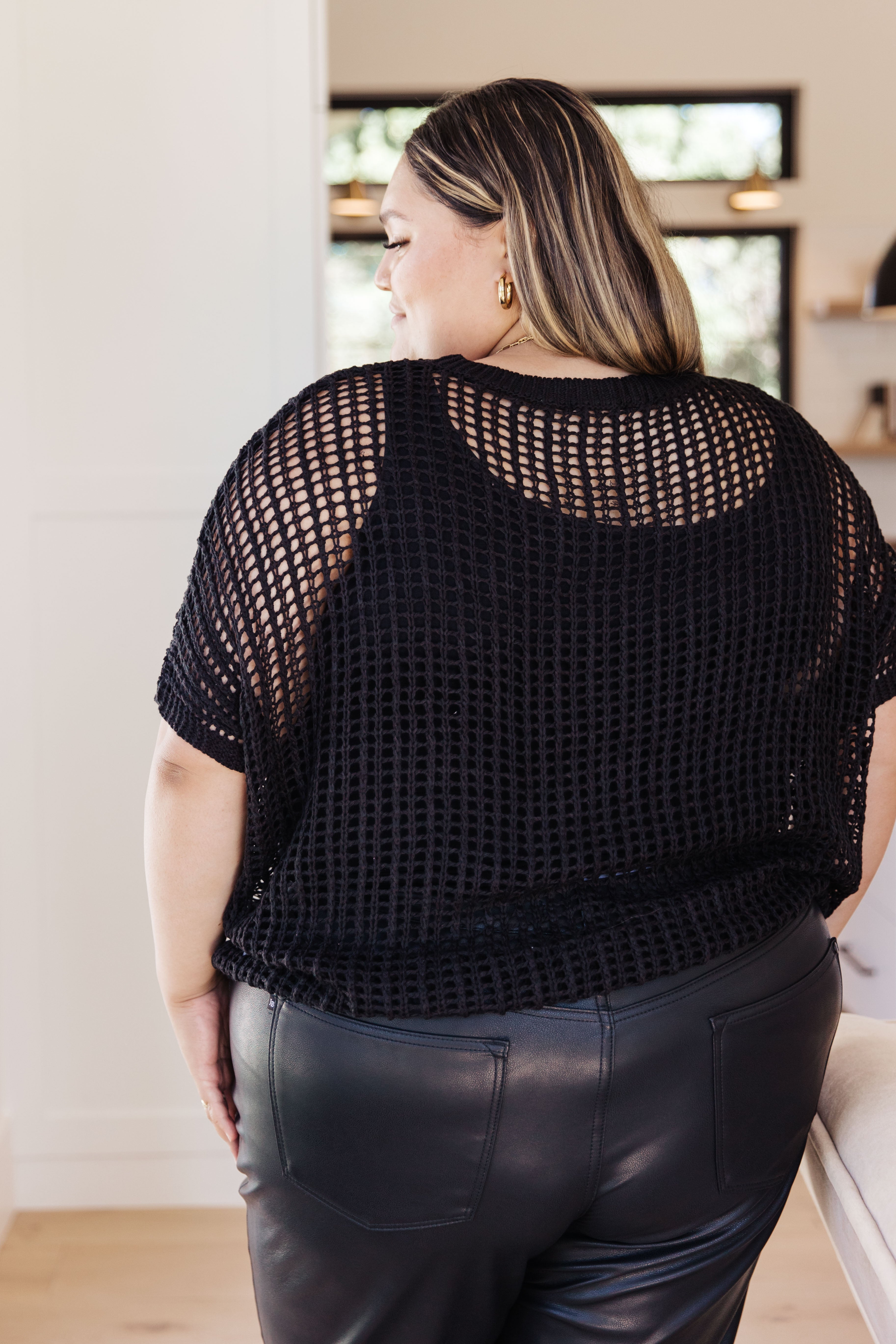 Coastal Dreams Fishnet Top • Black