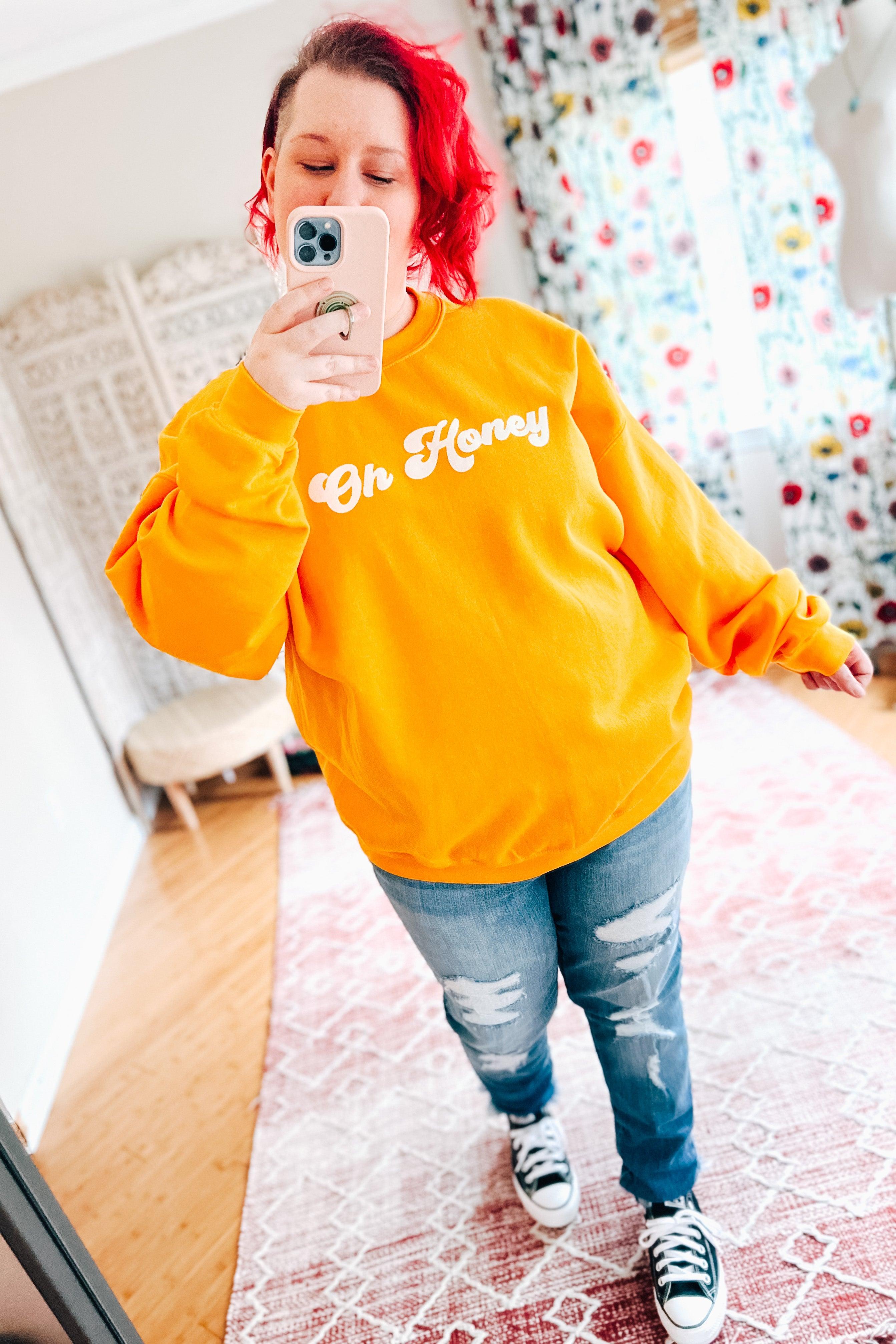 Oh Honey Yellow Pullover - Atomic Wildflower