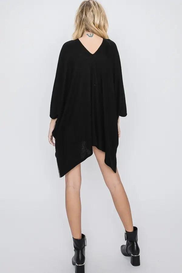 Vanya V Neck Poncho Top - Atomic Wildflower