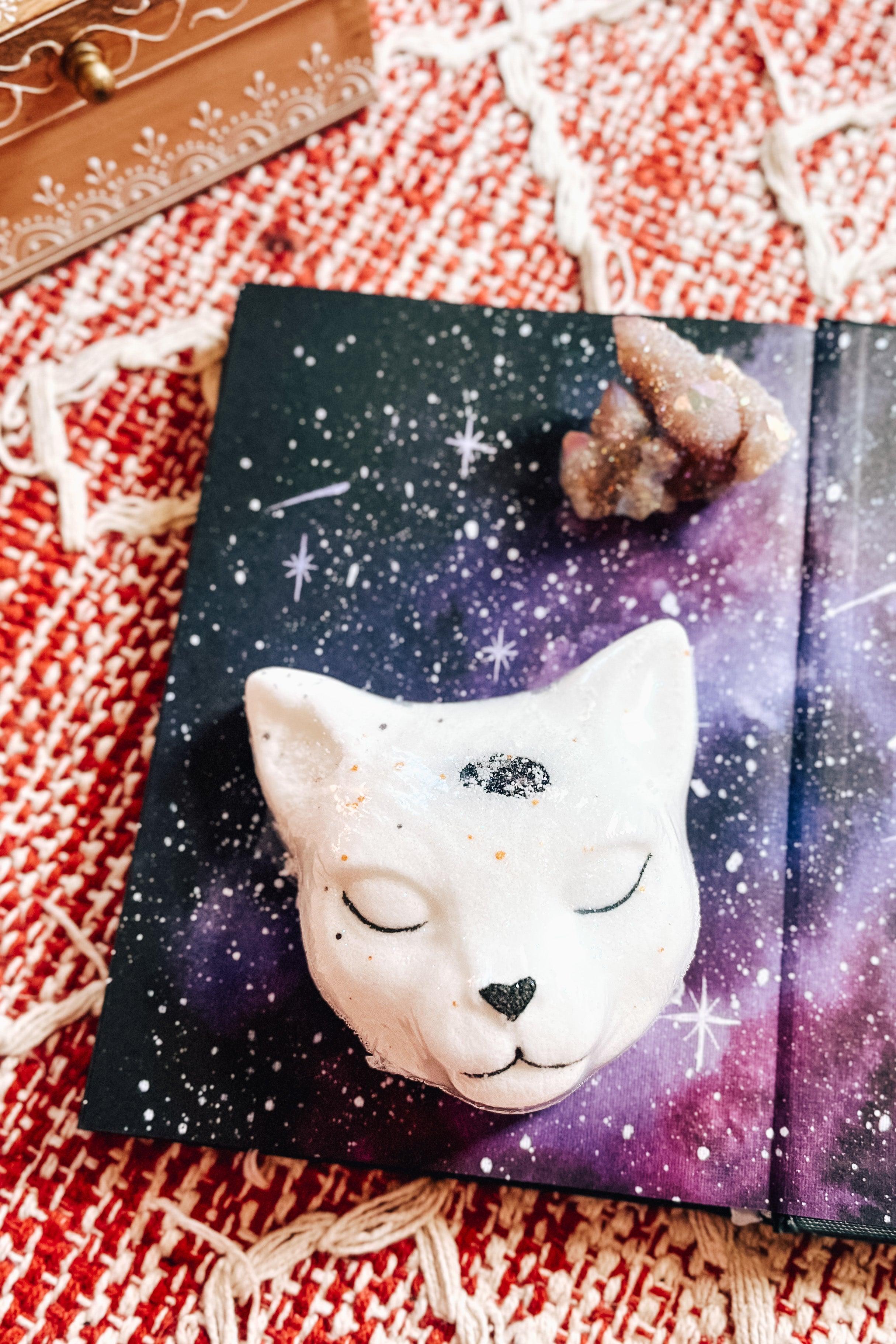 Purrrr At The Moon Crystal Bath Bomb - Atomic Wildflower