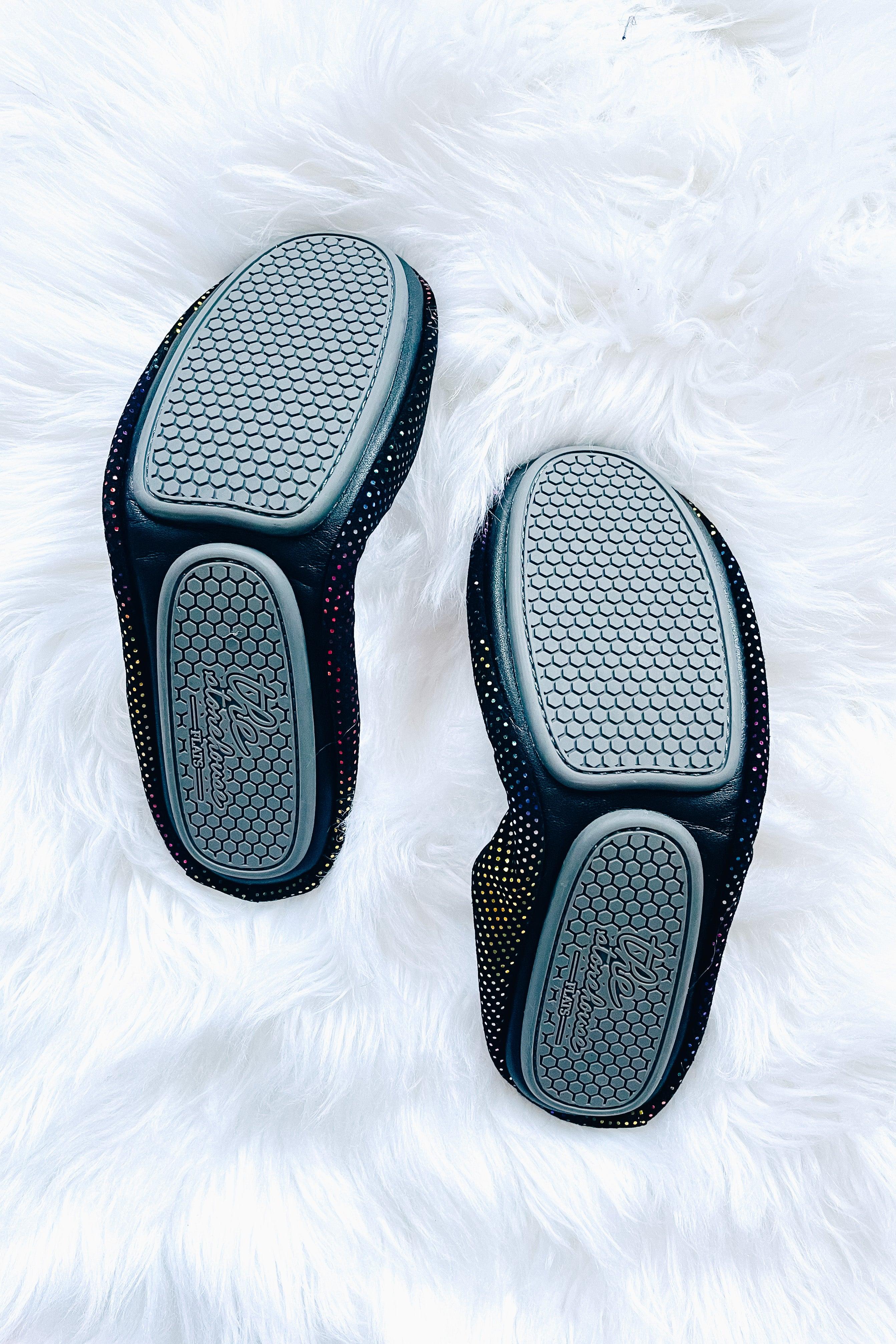 The Storehouse Flats • Suede Disco Rainbow Dots - Atomic Wildflower