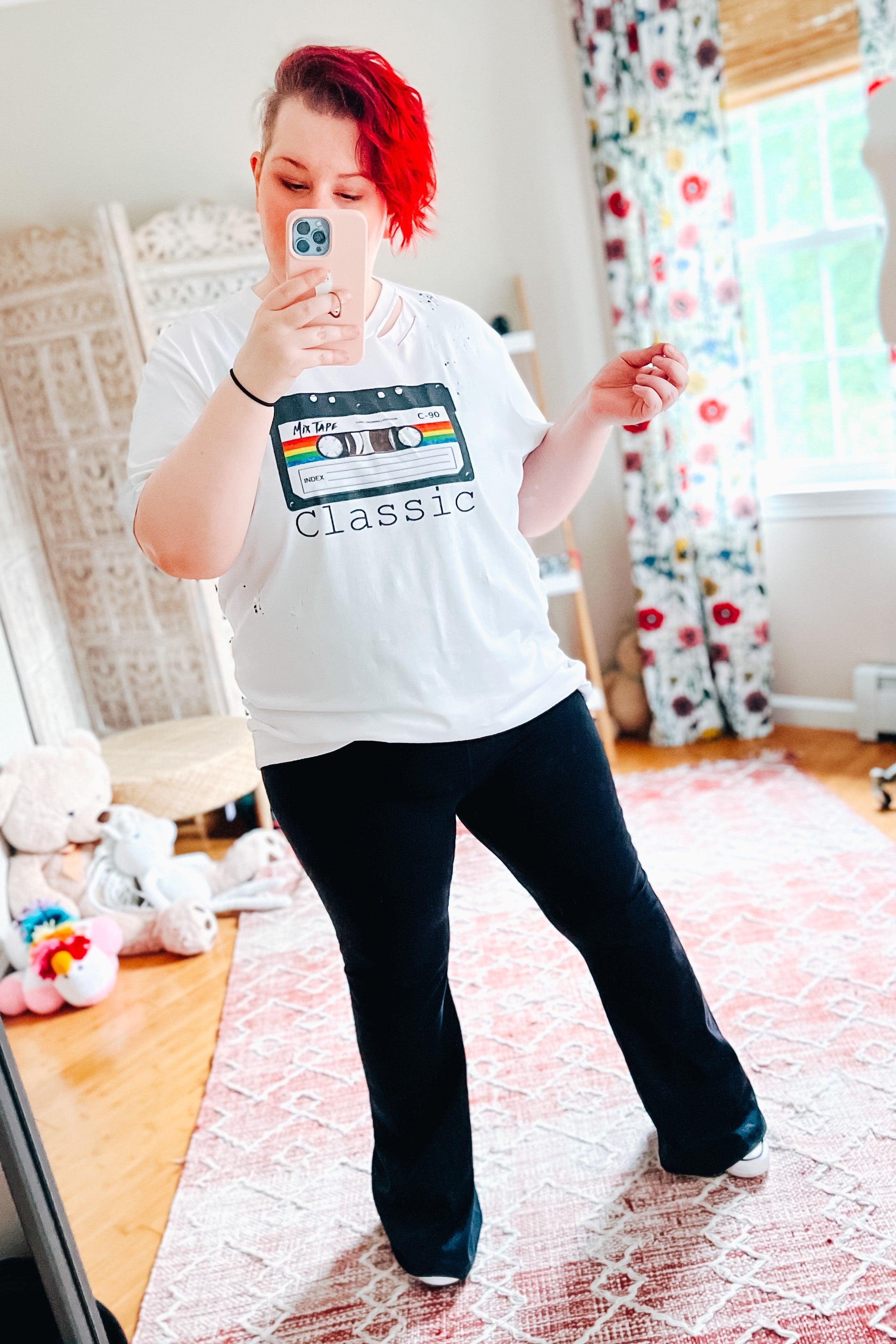 Distressed Classic Mix Tape Tee - Atomic Wildflower