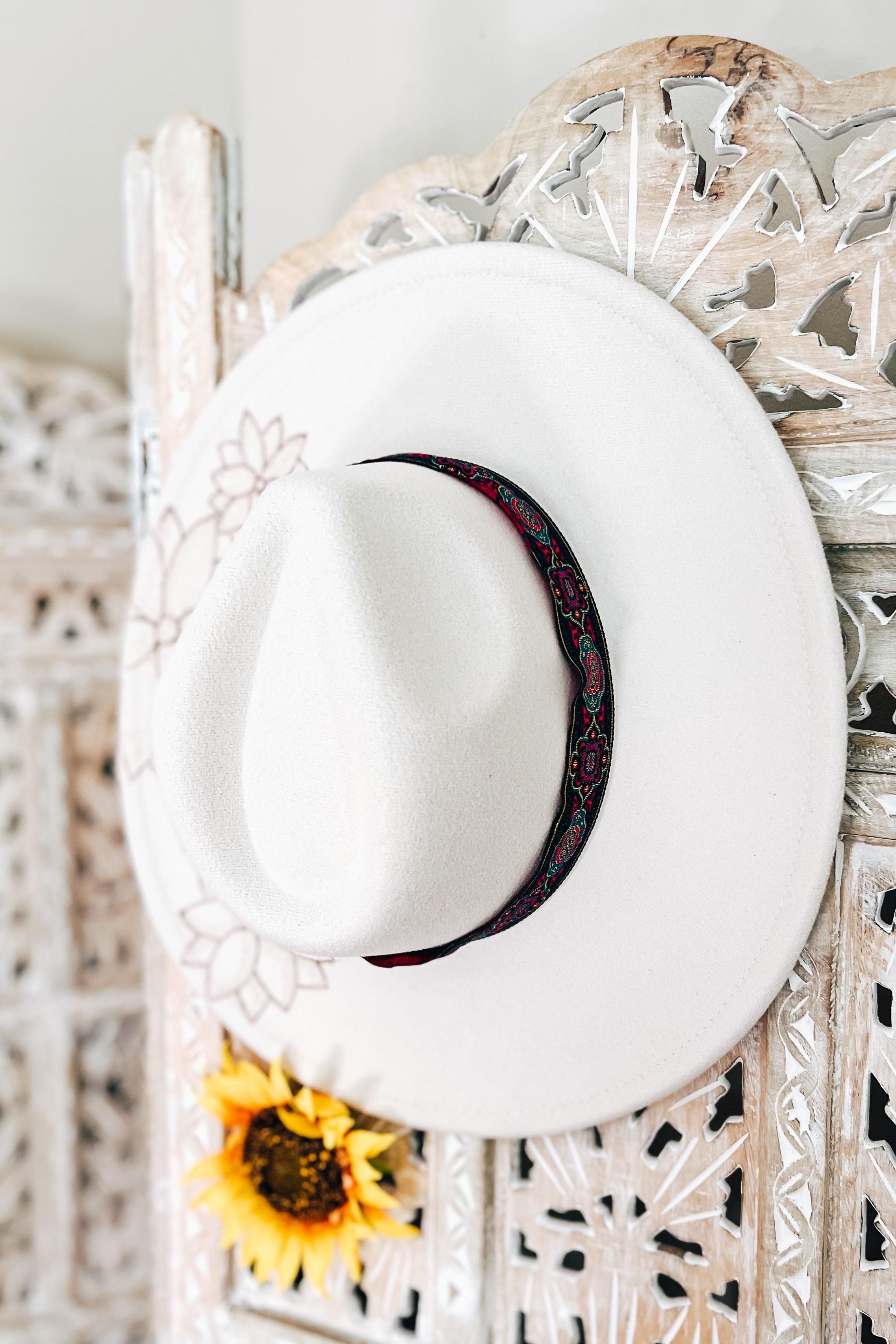 Sunflower Baby Hand Burned Wide Brim Hat - Atomic Wildflower