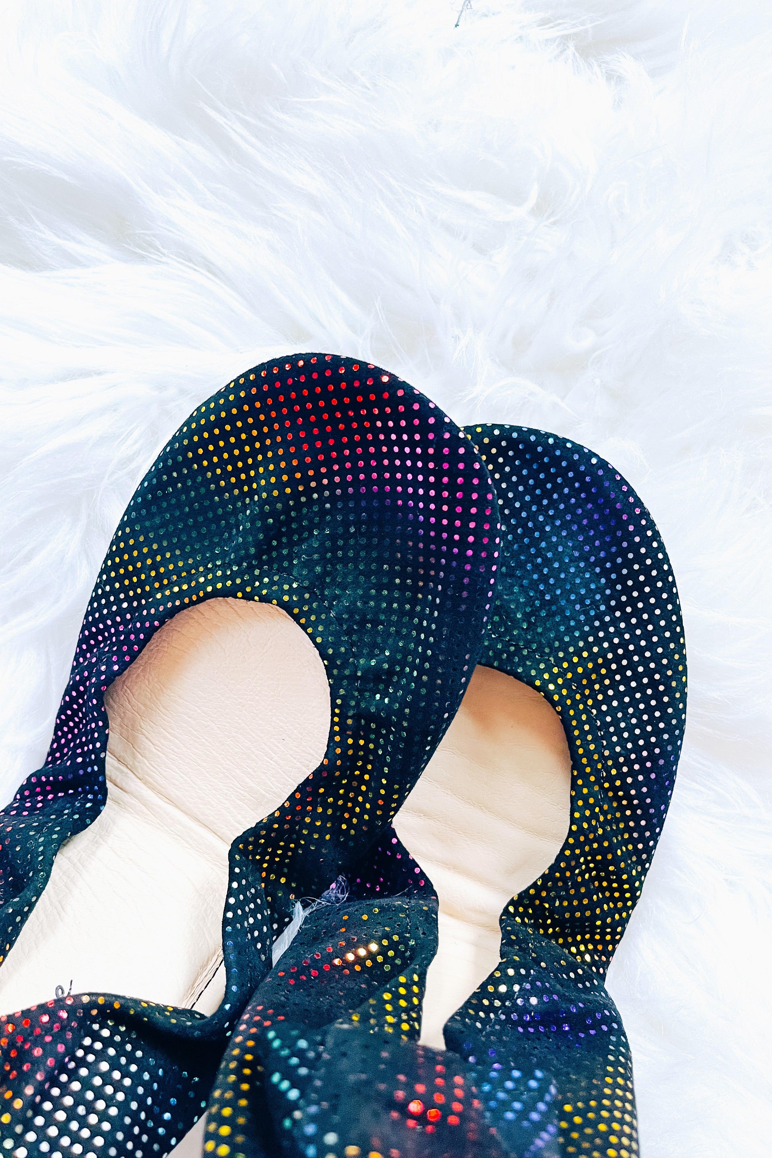 The Storehouse Flats • Suede Disco Rainbow Dots - Atomic Wildflower