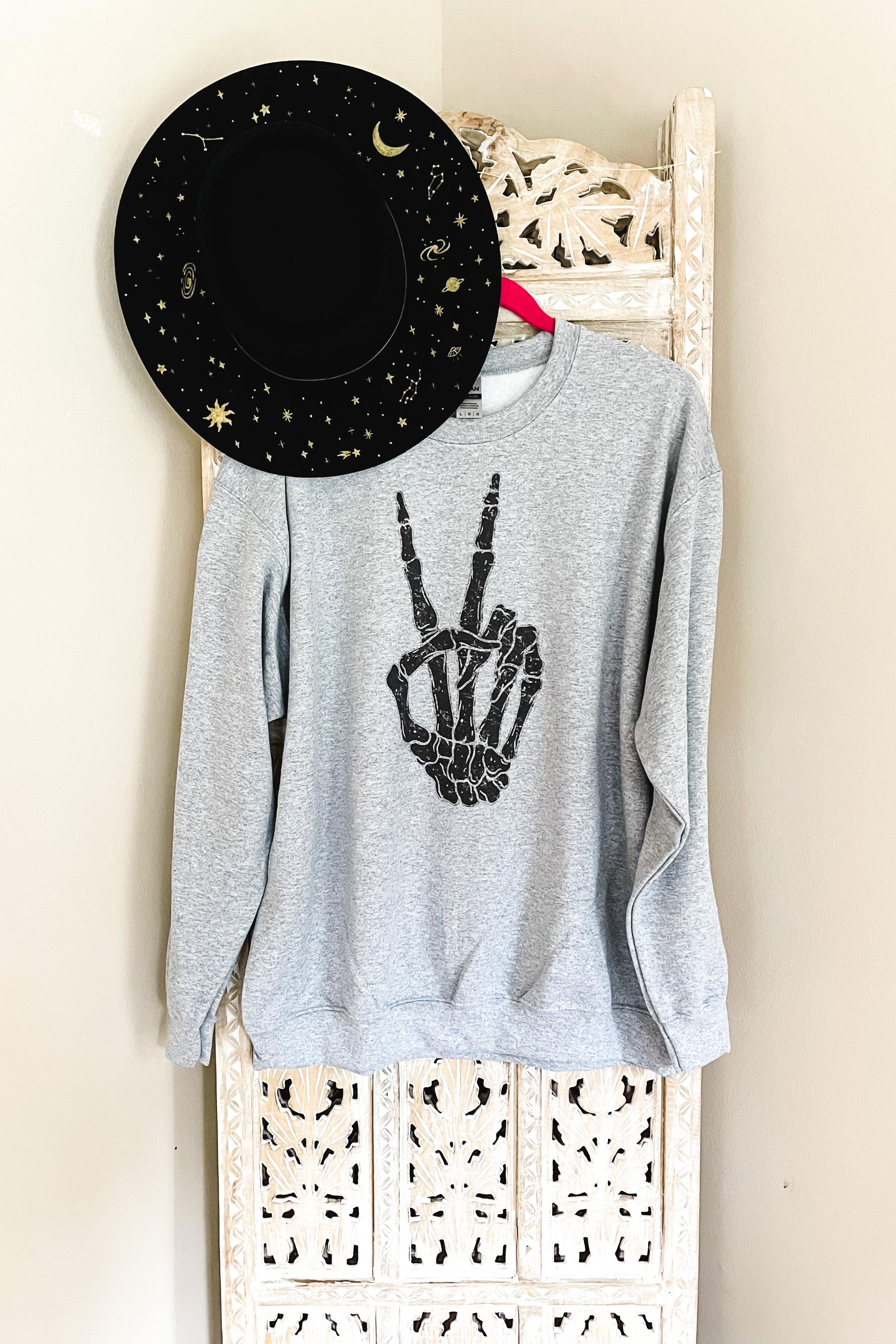 Peace Out Hippie Sweatshirt - Atomic Wildflower