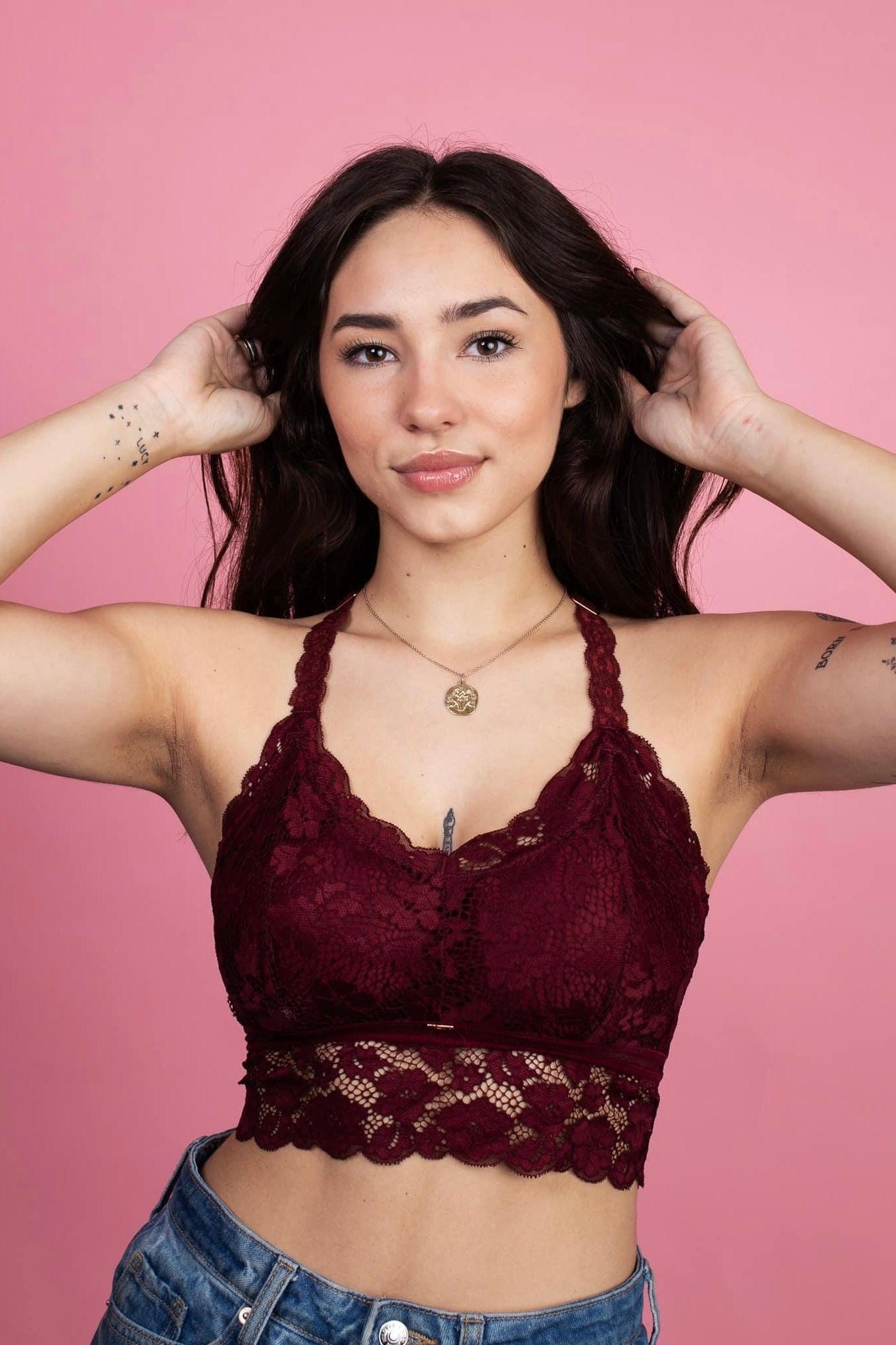 These Dreams Lace Bralette • Burgundy - Atomic Wildflower