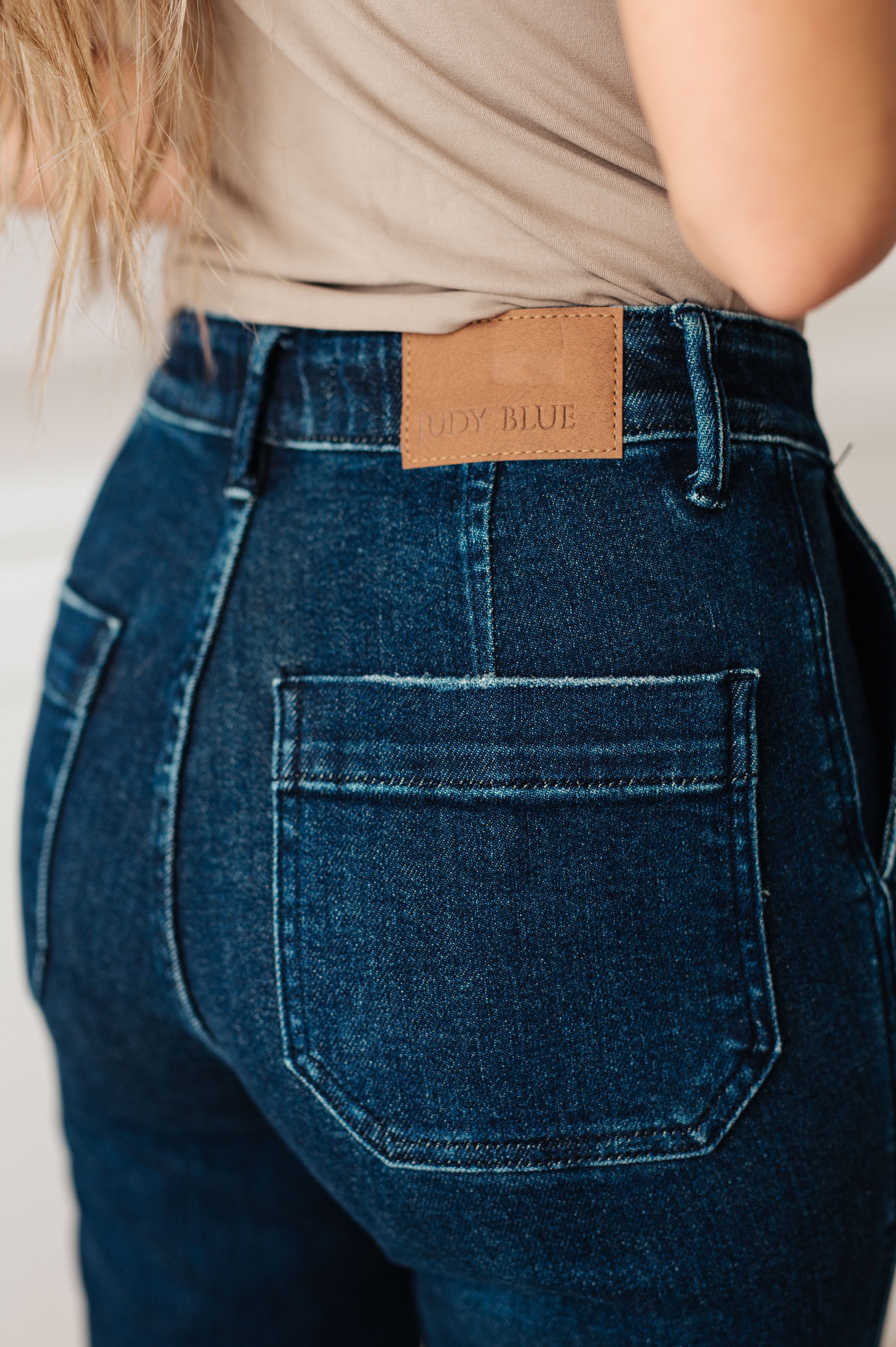 Eli Pull On Denim Joggers • Dark Wash