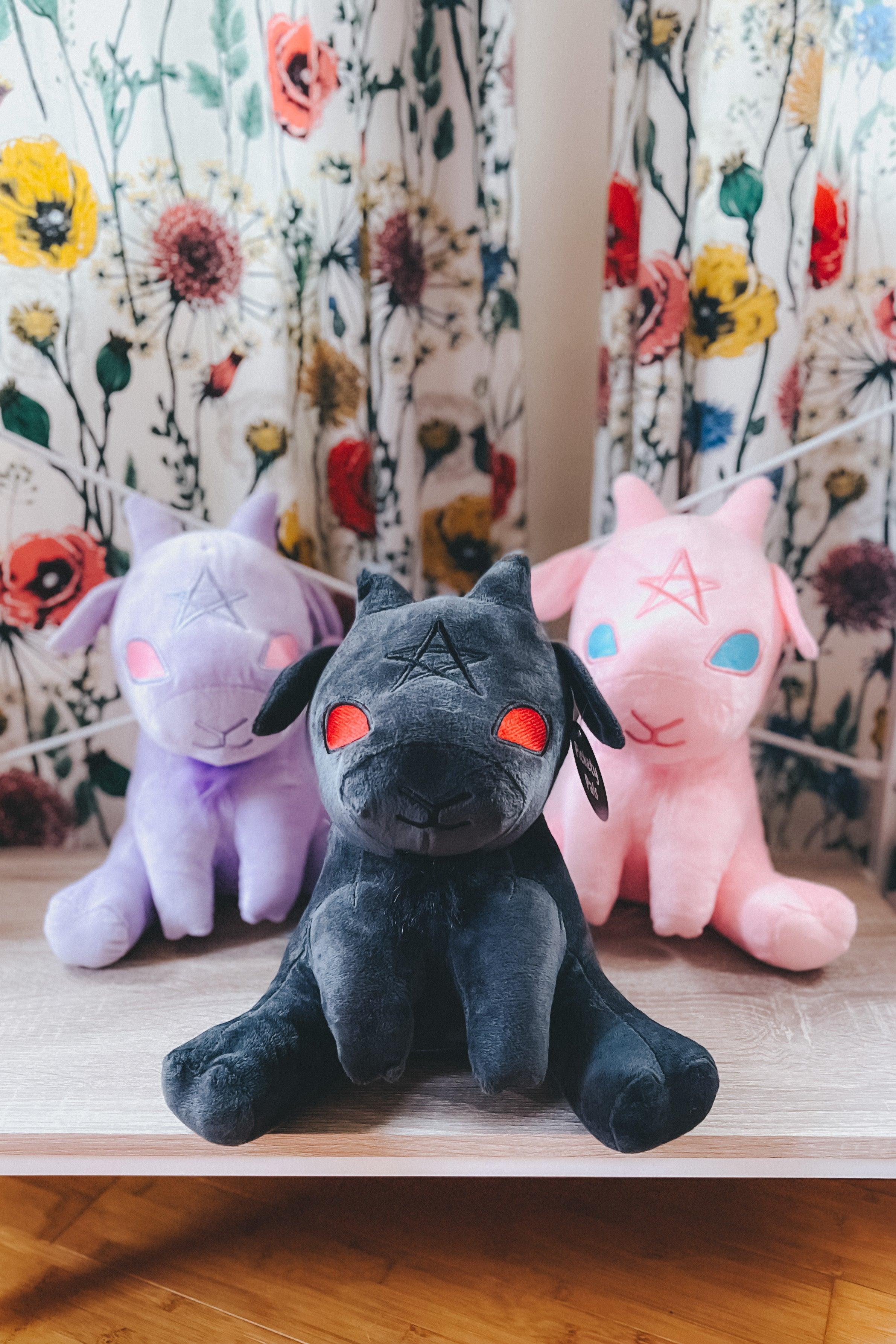Baphy The Witchy Baby Goat Plushie • Charcoal Black - Atomic Wildflower