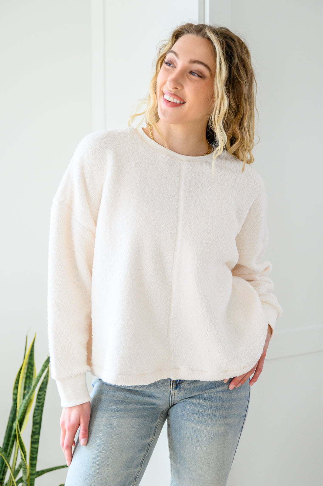 Fuzzy Cuddles Sweater • Off White