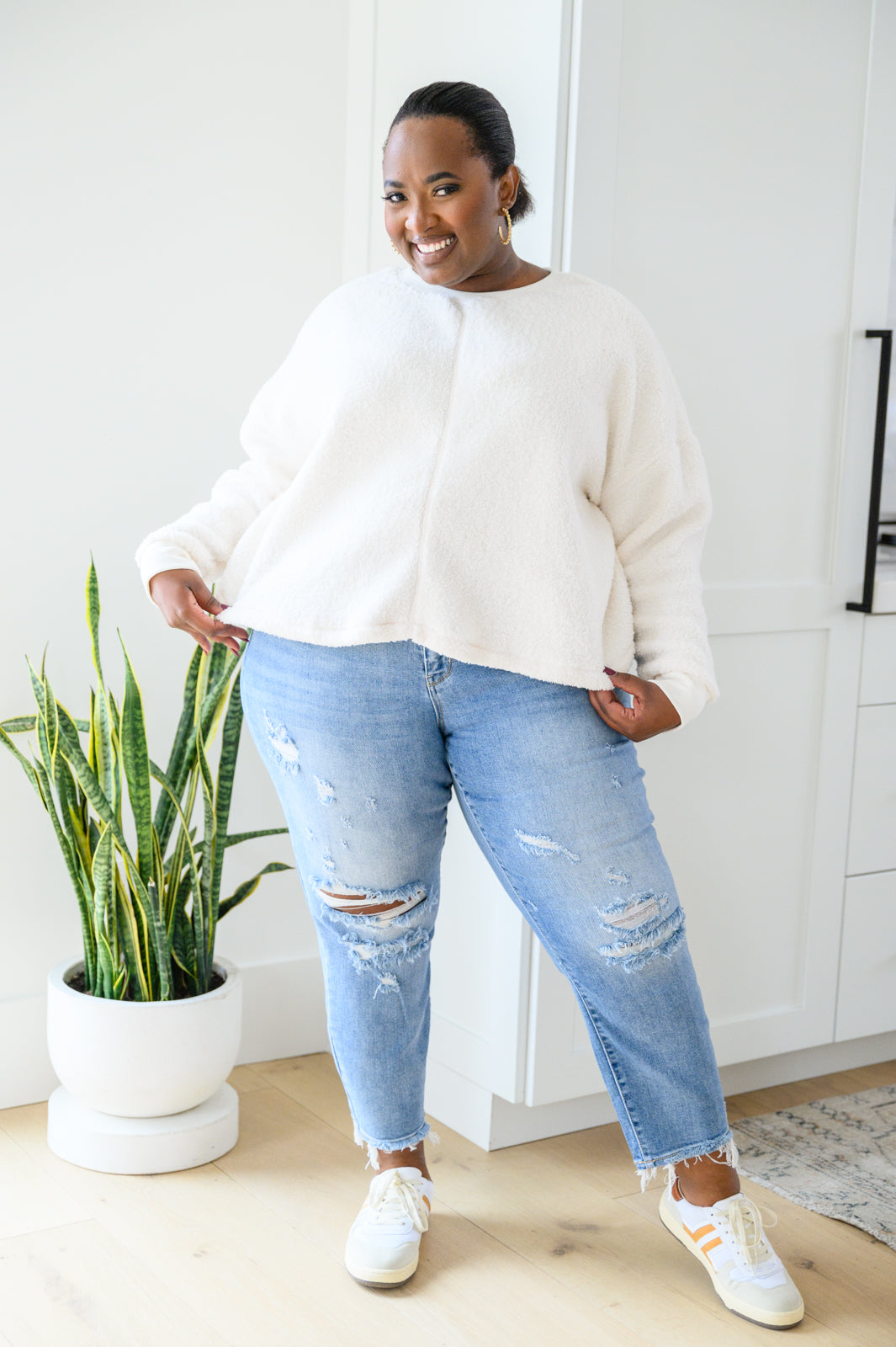 Fuzzy Cuddles Sweater • Off White