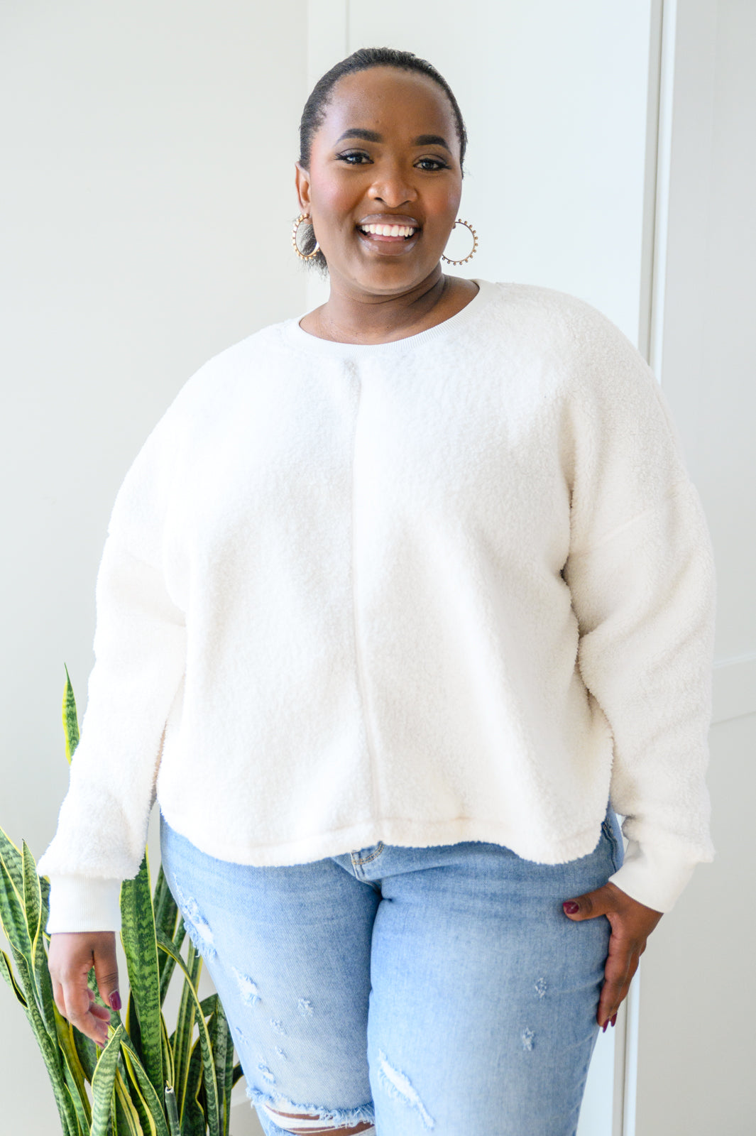 Fuzzy Cuddles Sweater • Off White