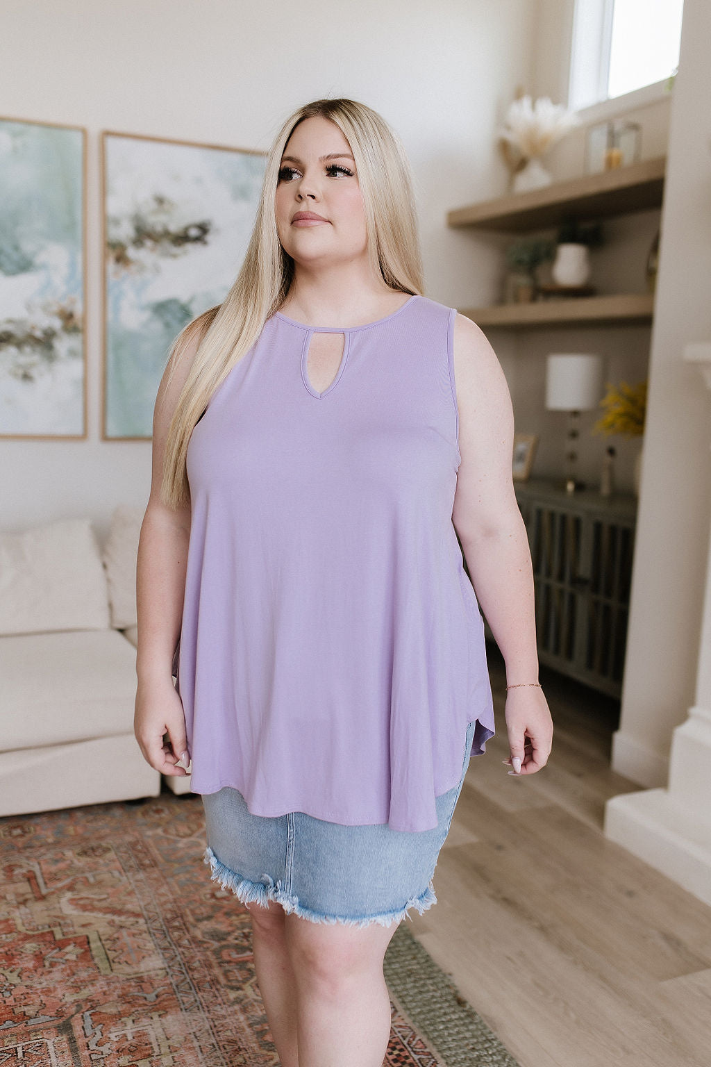 Greater than Great Keyhole Detail Tank - Atomic Wildflower