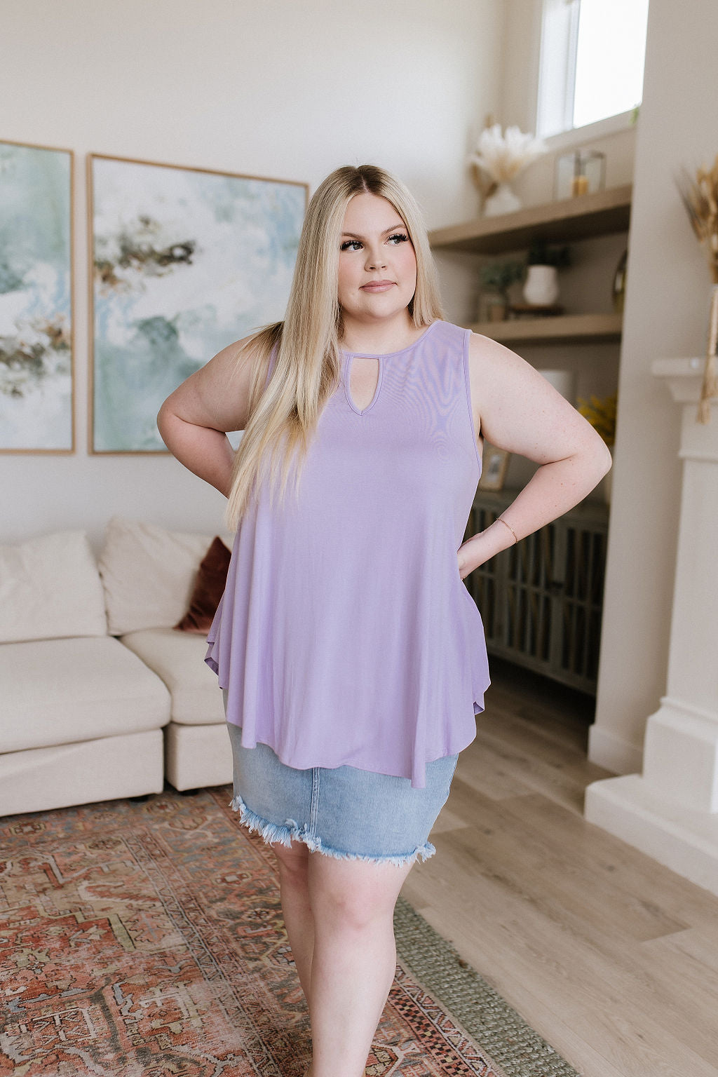Greater than Great Keyhole Detail Tank - Atomic Wildflower