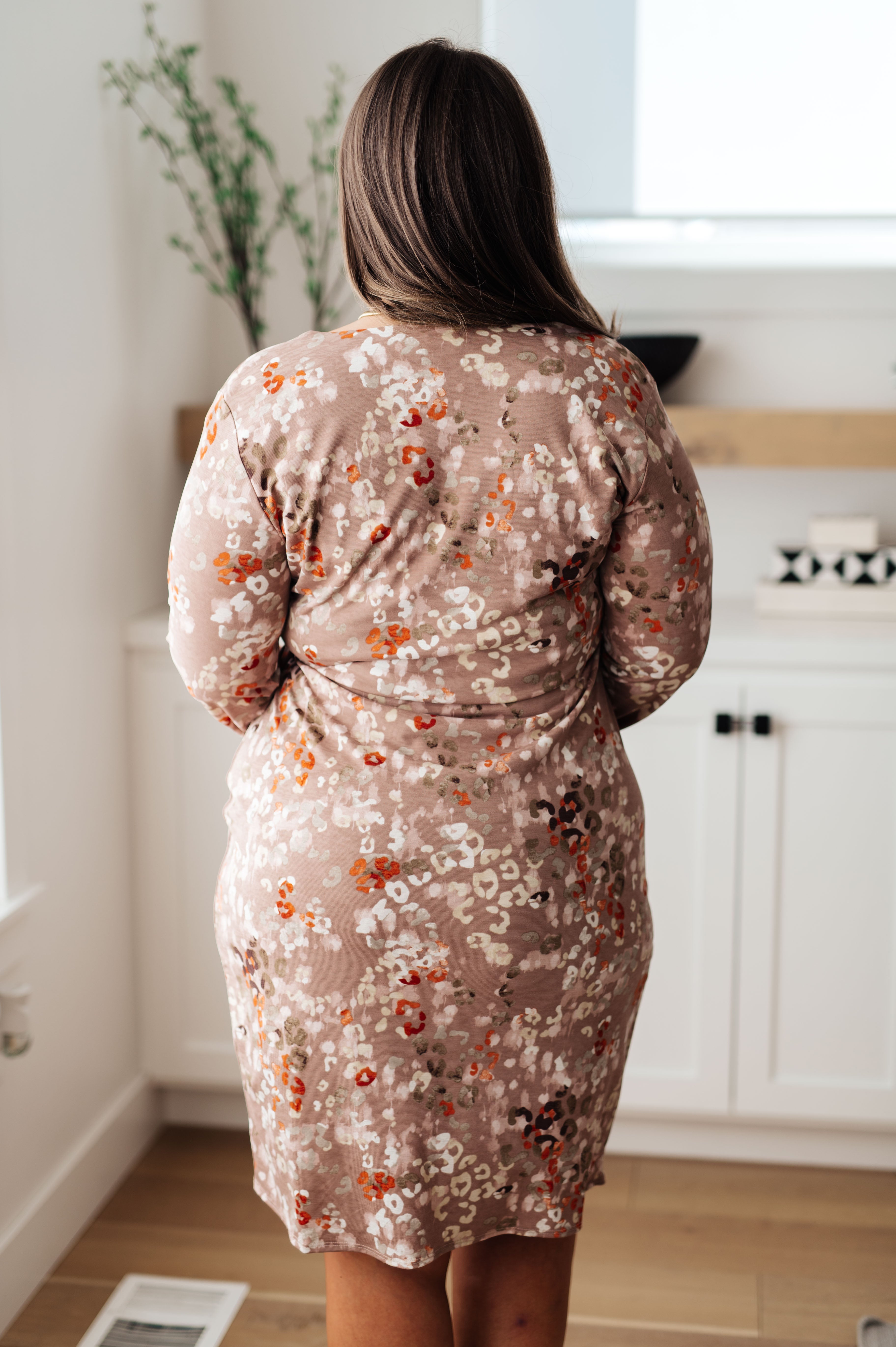 Honey Do I Ever Faux Wrap Dress • Taupe