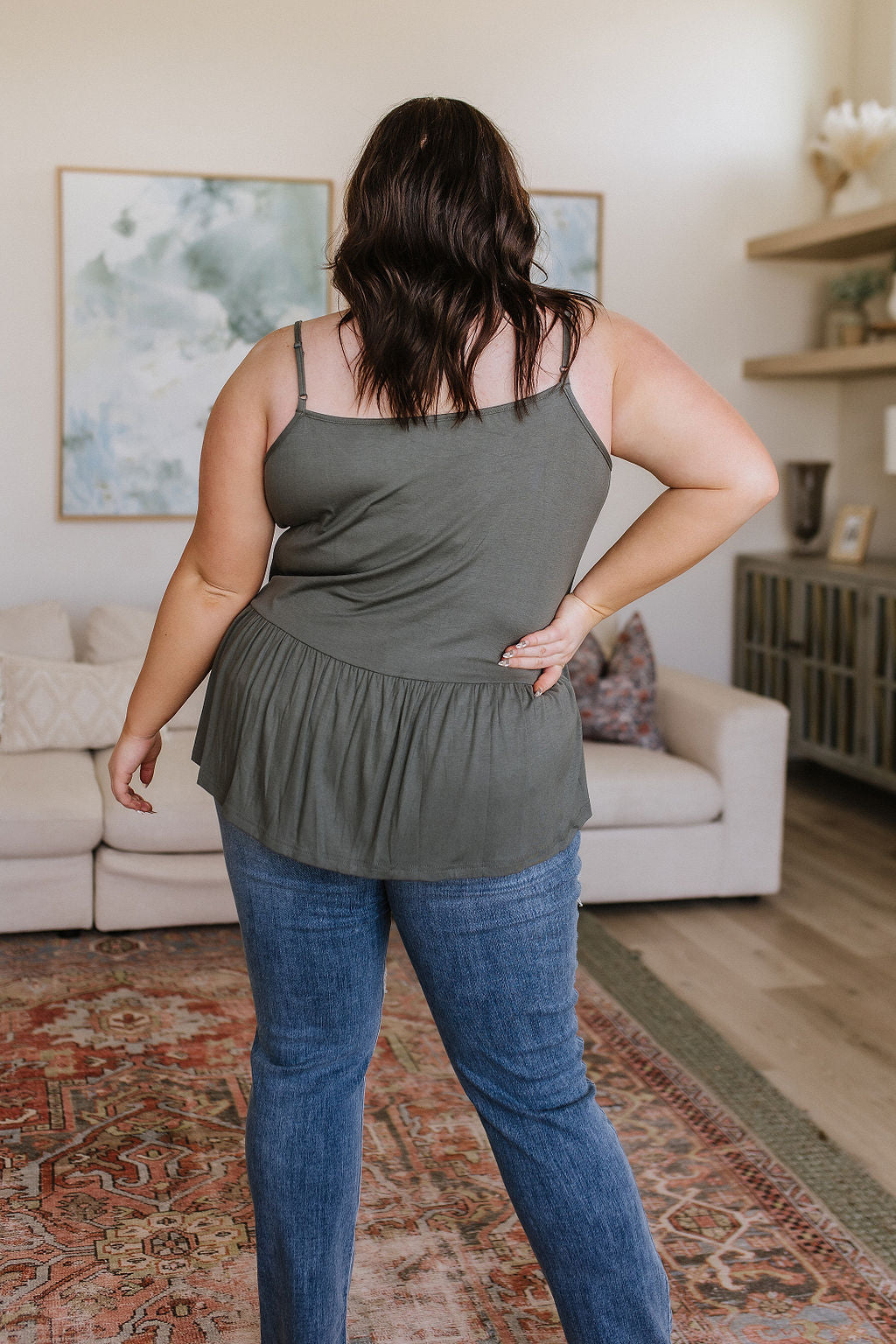 Never Not Loving V-Neck Cami • Gray Green - Atomic Wildflower