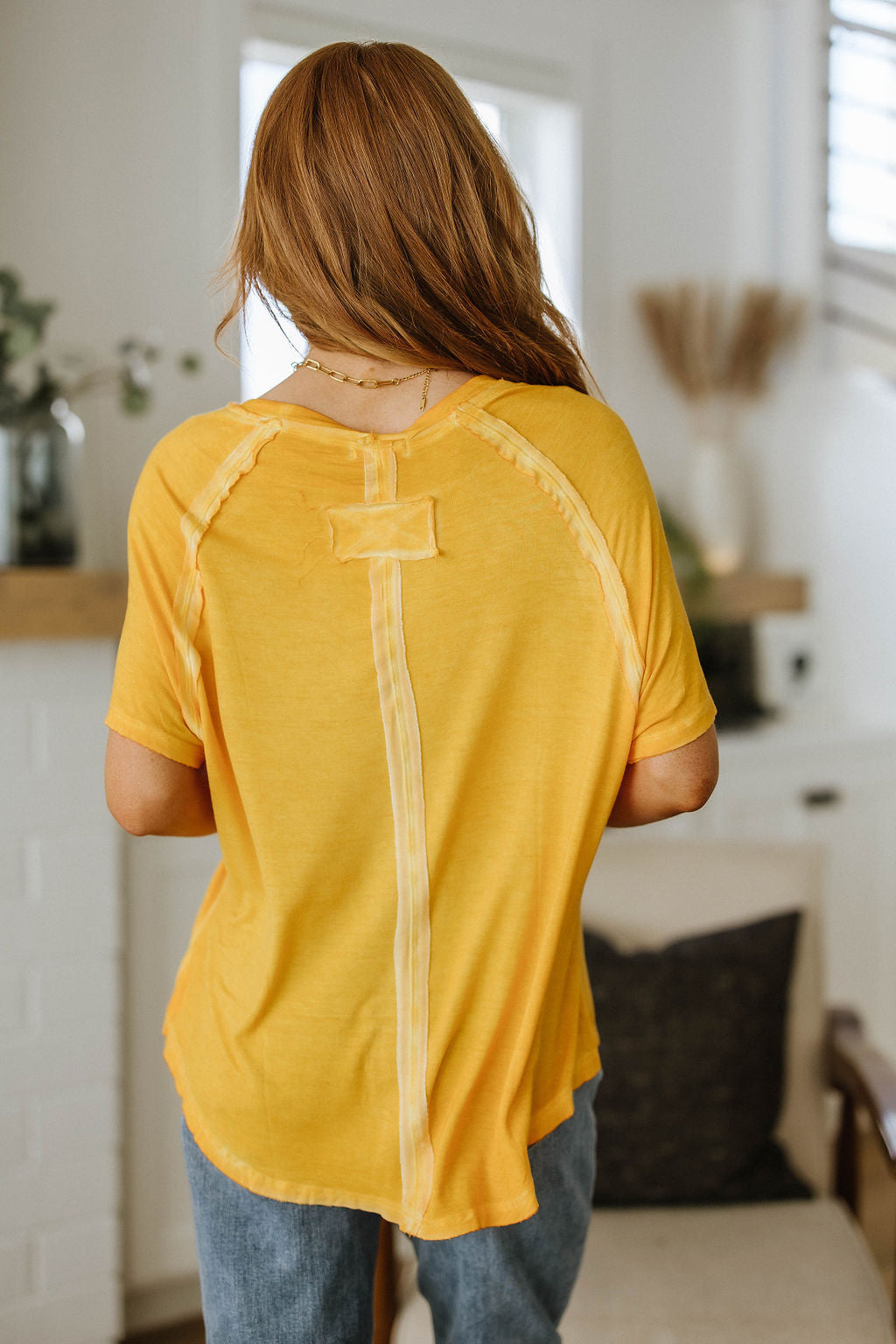 New Edition Mineral Wash T Shirt • Yellow
