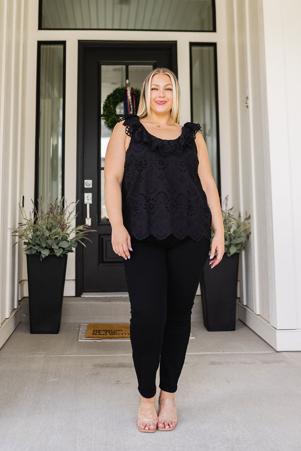 Parisian Stroll Lace Blouse • Black - Atomic Wildflower