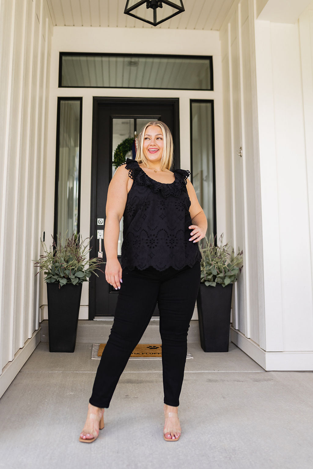 Parisian Stroll Lace Blouse • Black - Atomic Wildflower