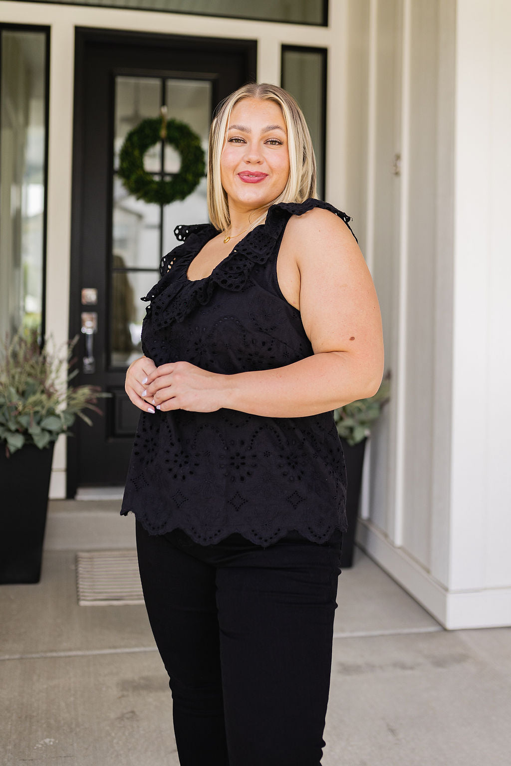 Parisian Stroll Lace Blouse • Black - Atomic Wildflower