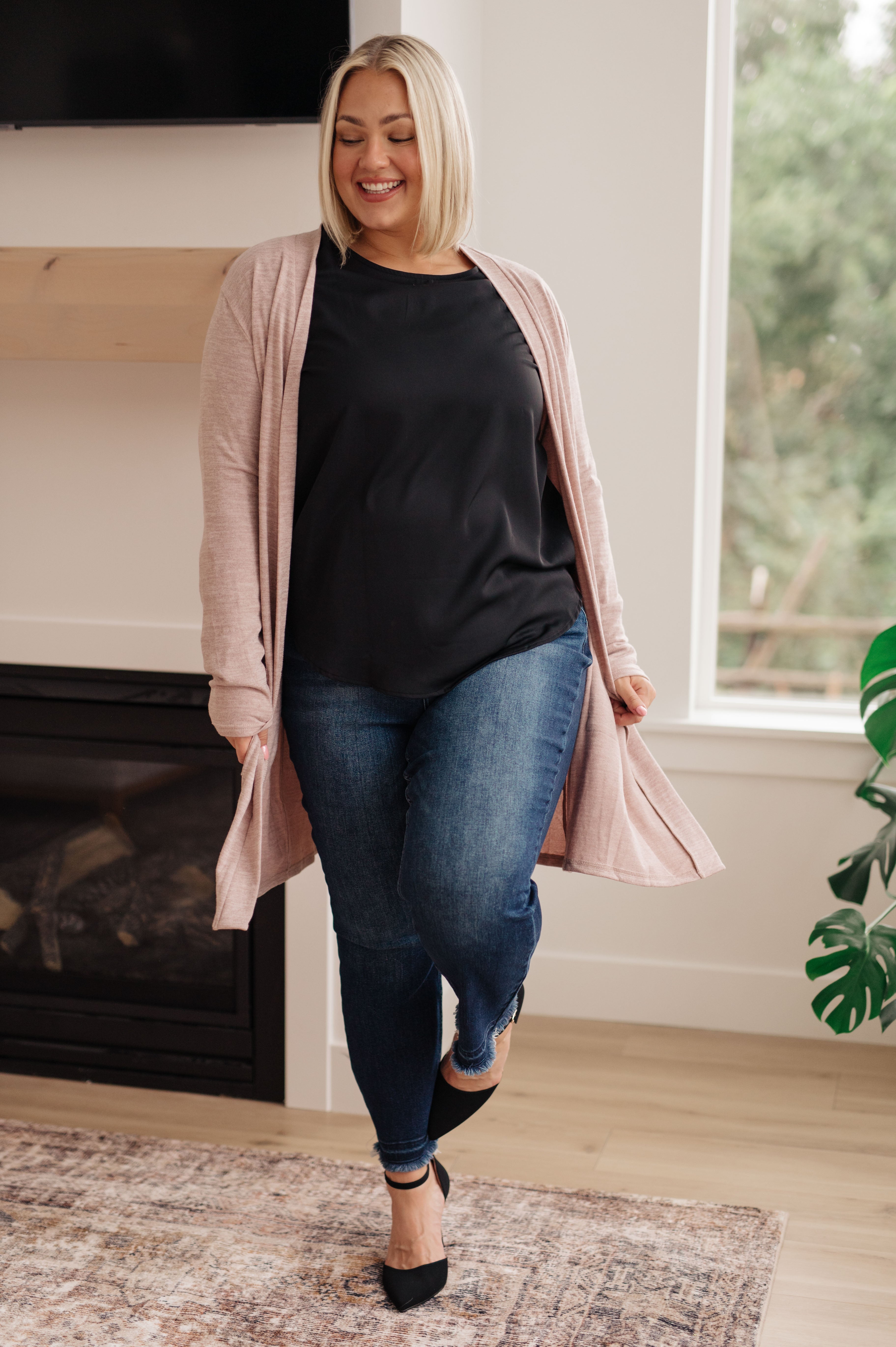 Peaceful Moments Smocked Sleeve Blouse • Black