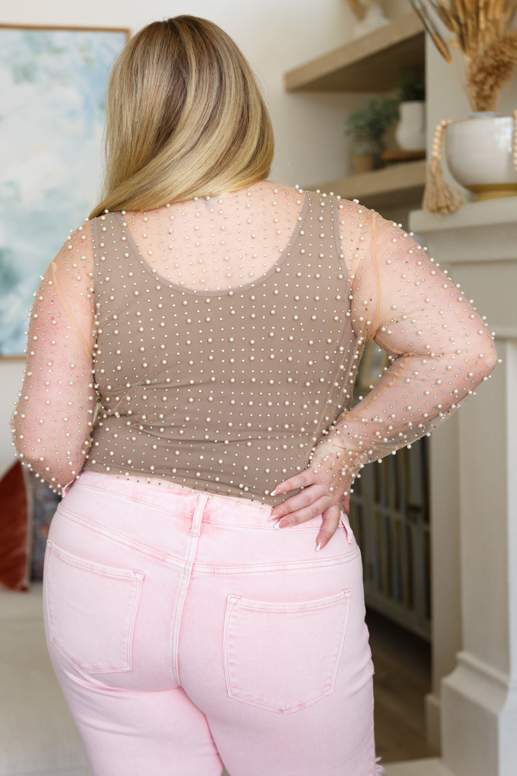 Pearl Diver Layering Top • Beige